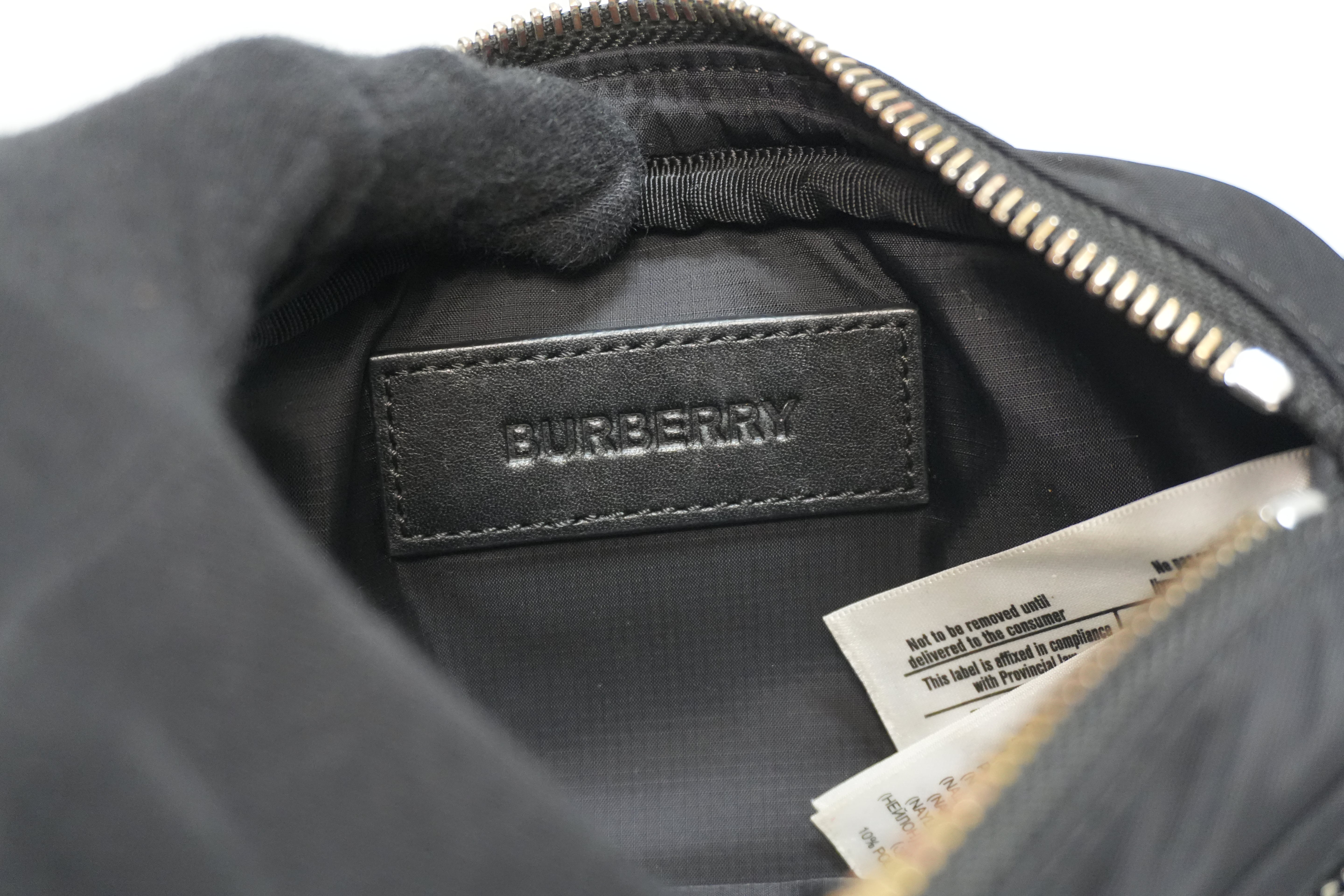 Burberry Nylon Waist Bag Black Used