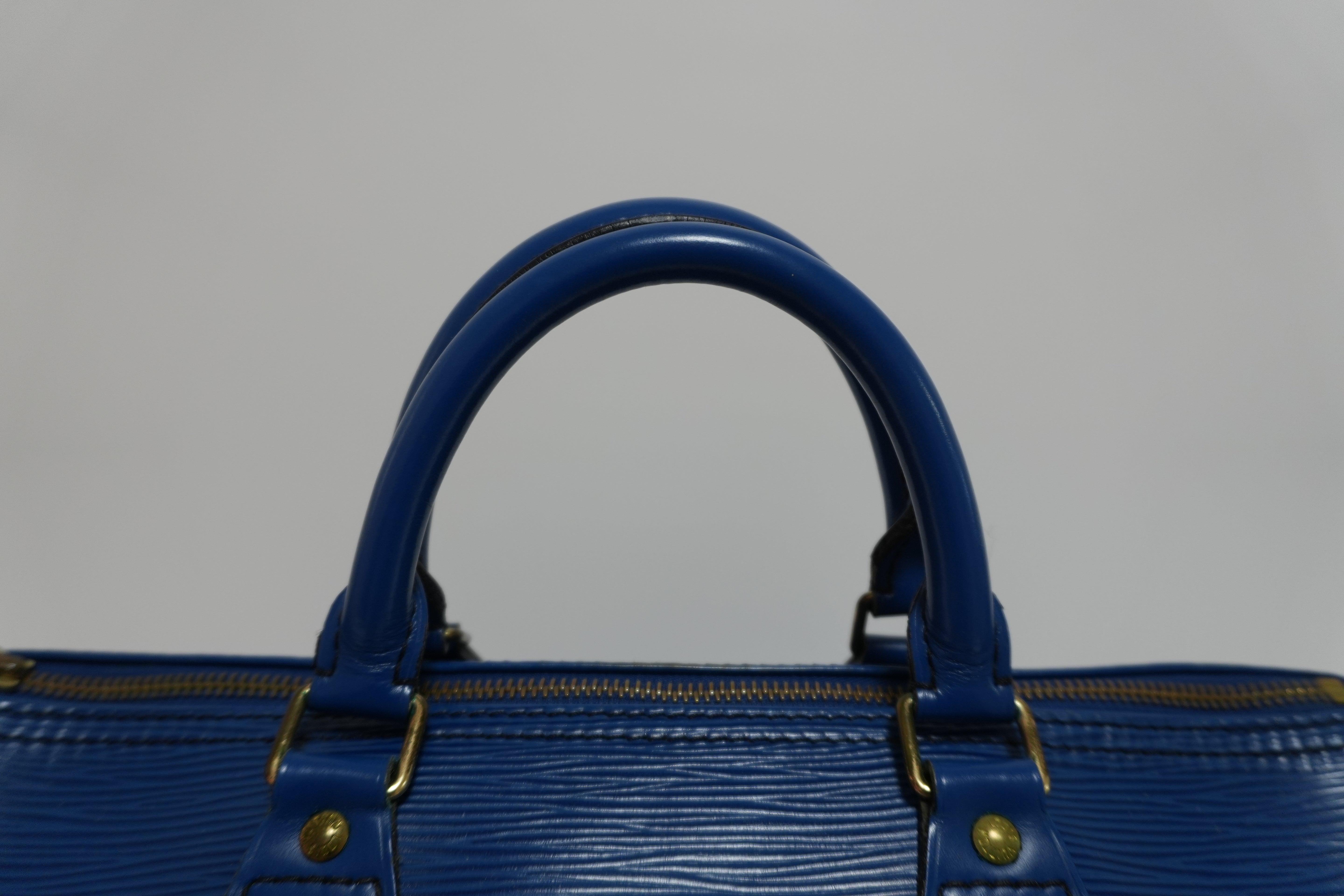 Louis Vuitton Epi Speedy 30 Handbag Blue Used