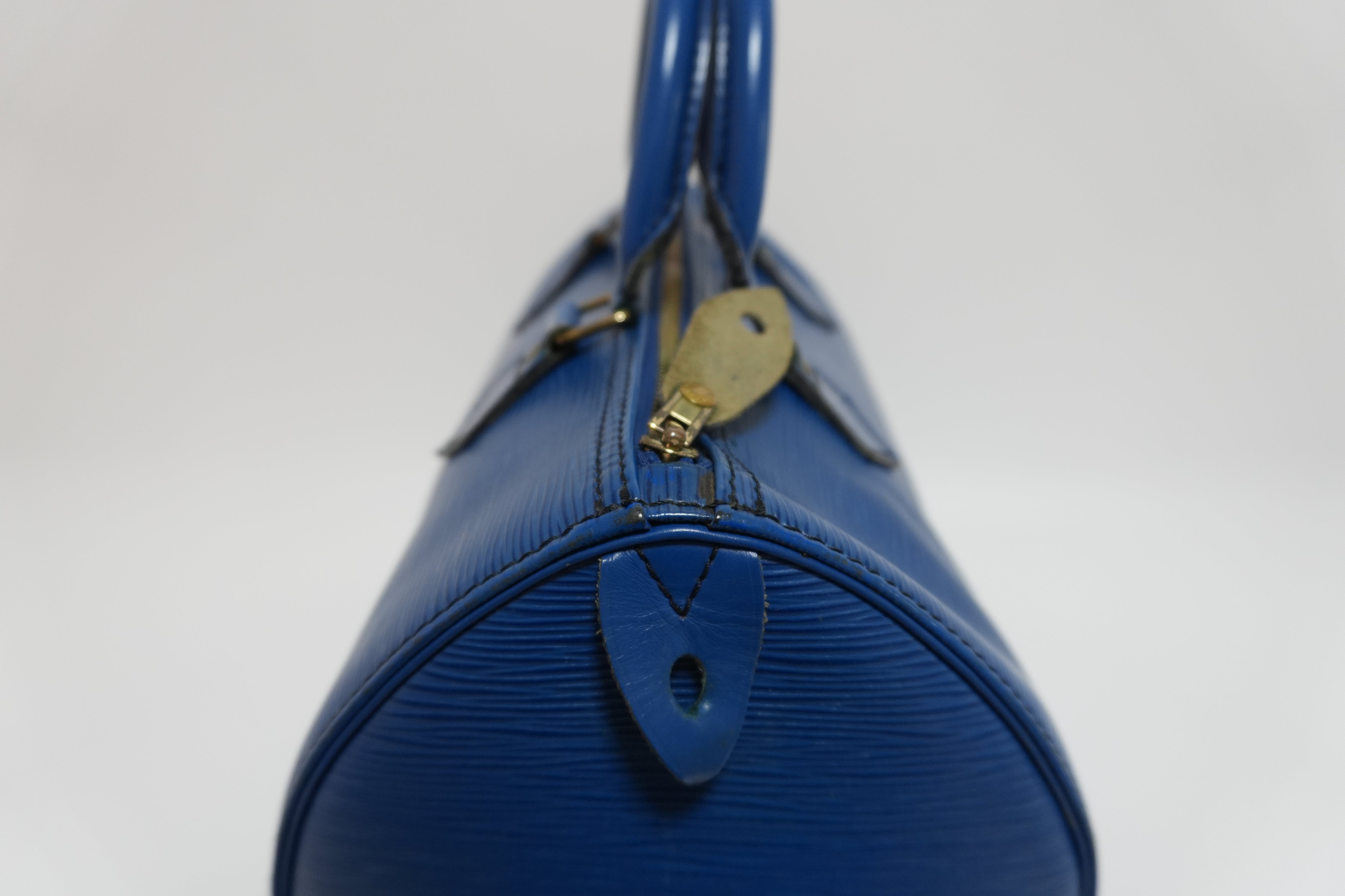 Louis Vuitton Epi Speedy 30 Handbag Blue Used