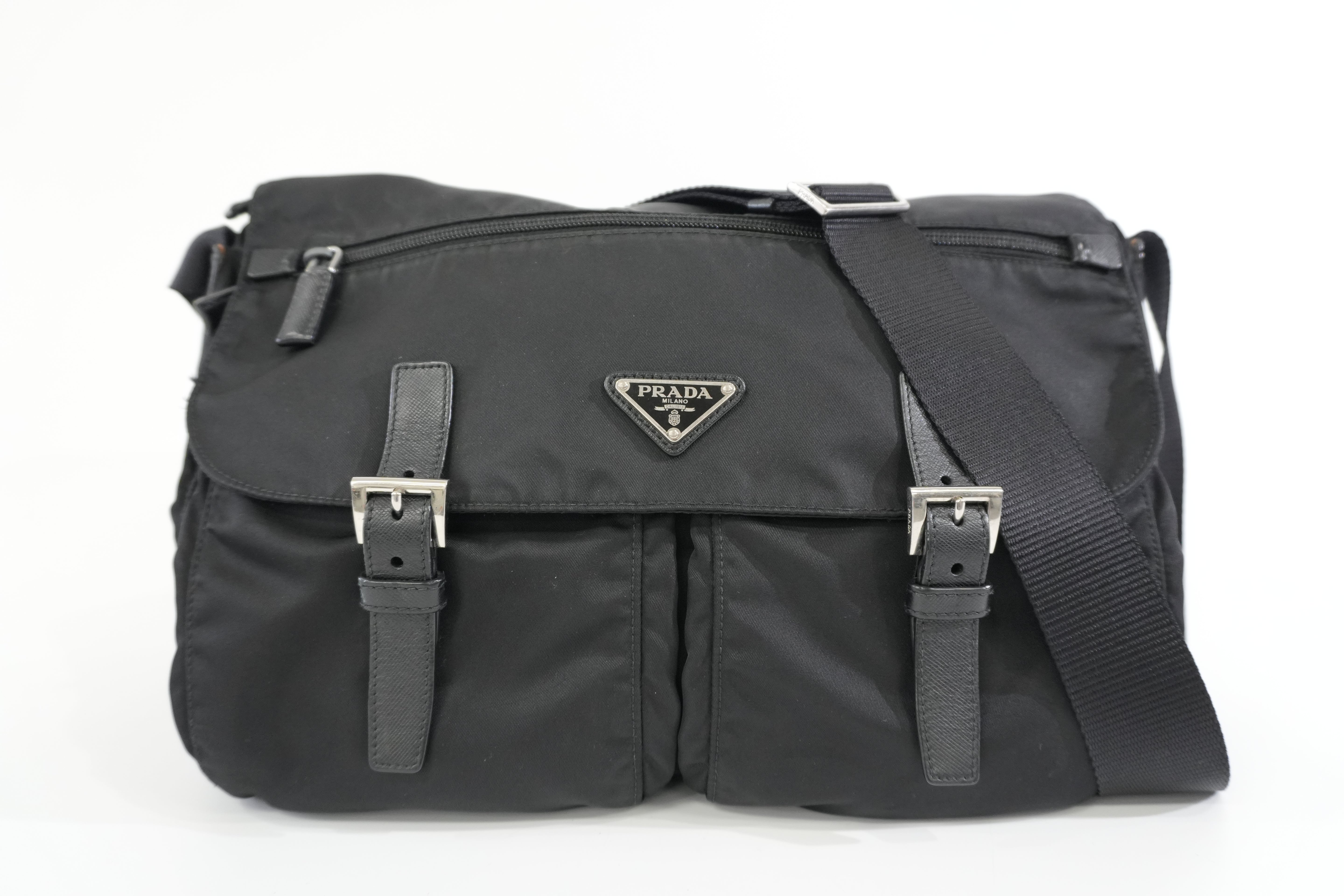 Pre-owned Prada Nylon Crossbody Bag Black