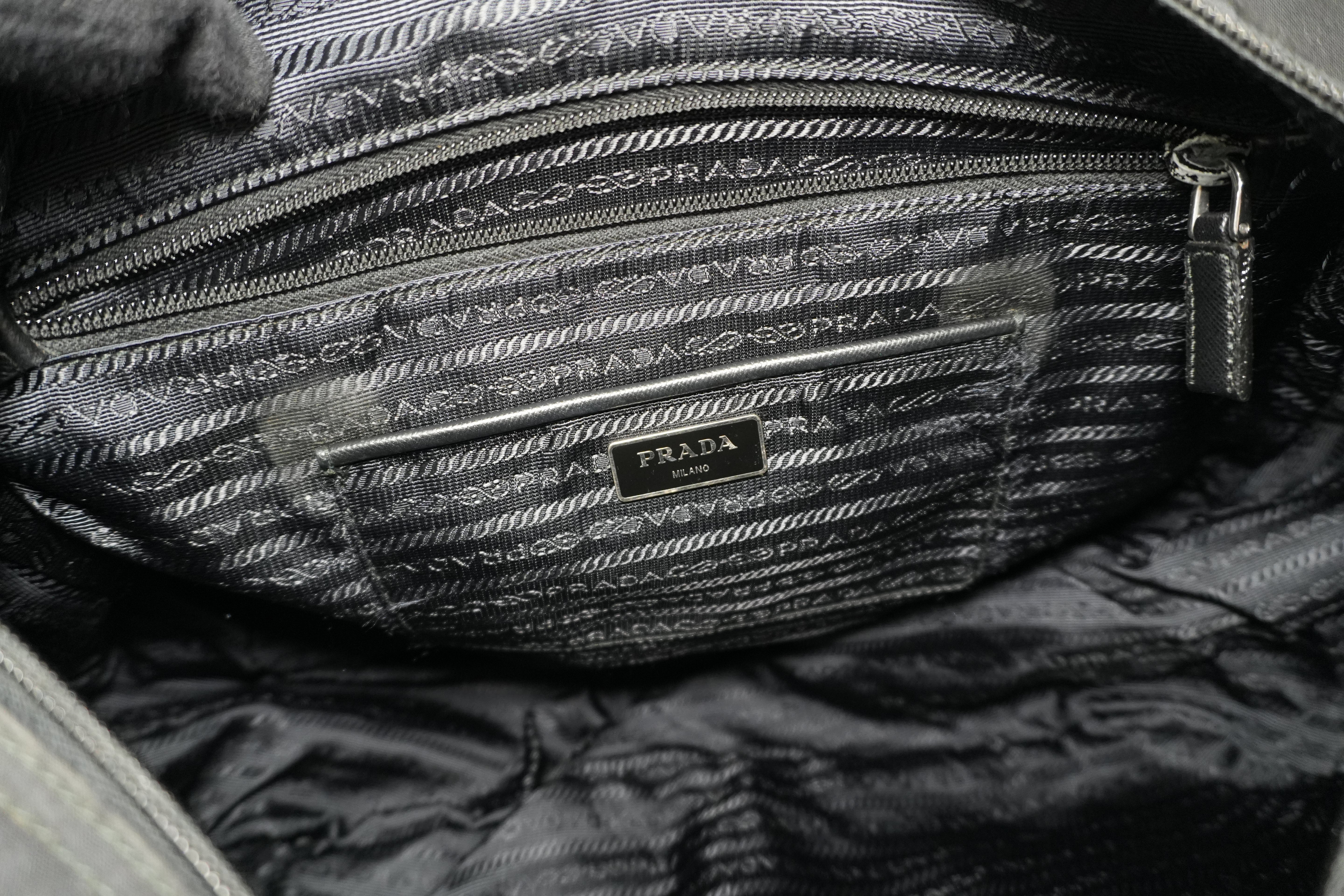 Pre-owned Prada Nylon Crossbody Bag Black