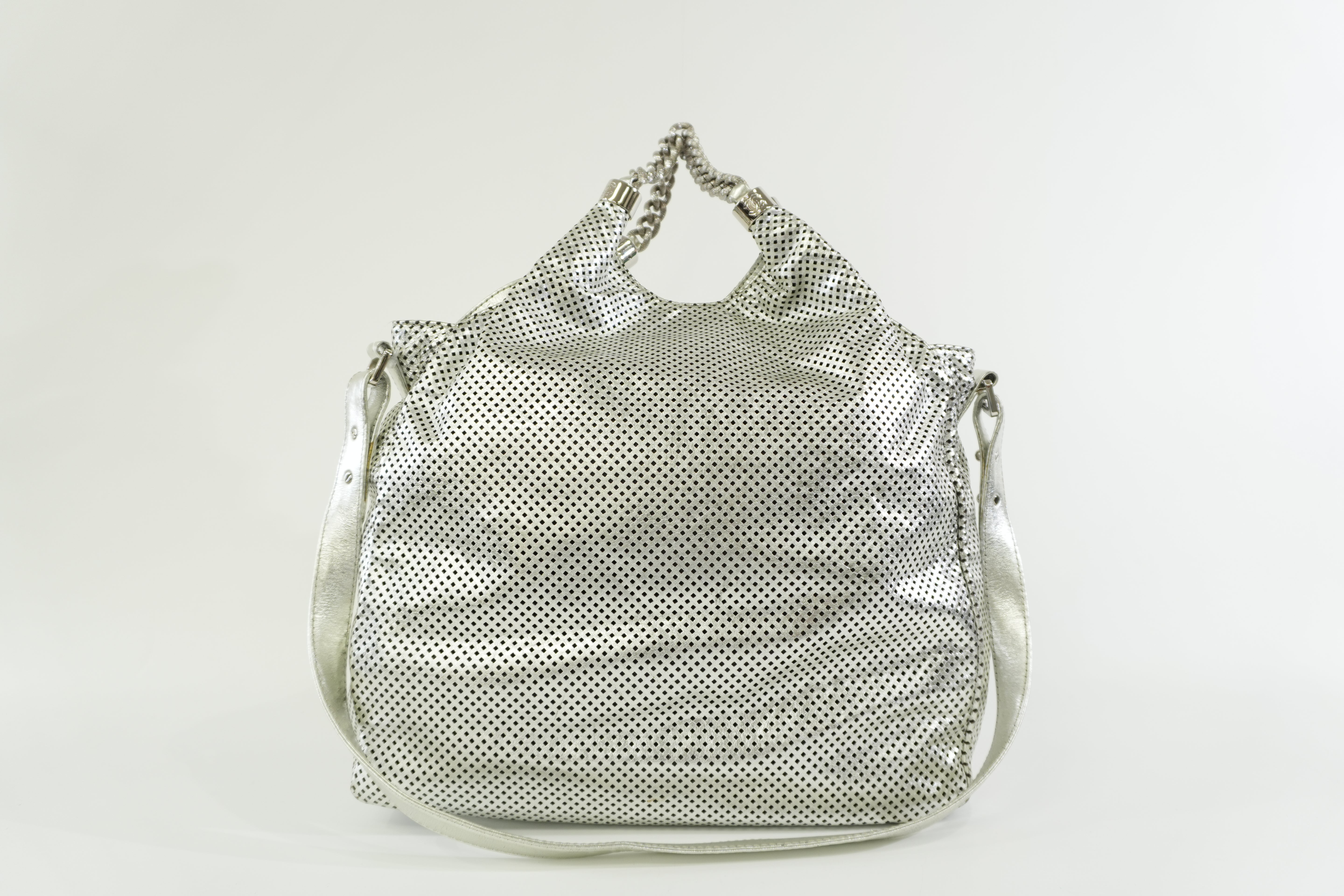 Pre-owned Chanel Rodeo Drive Hobo Tote Bag Metallic Silver