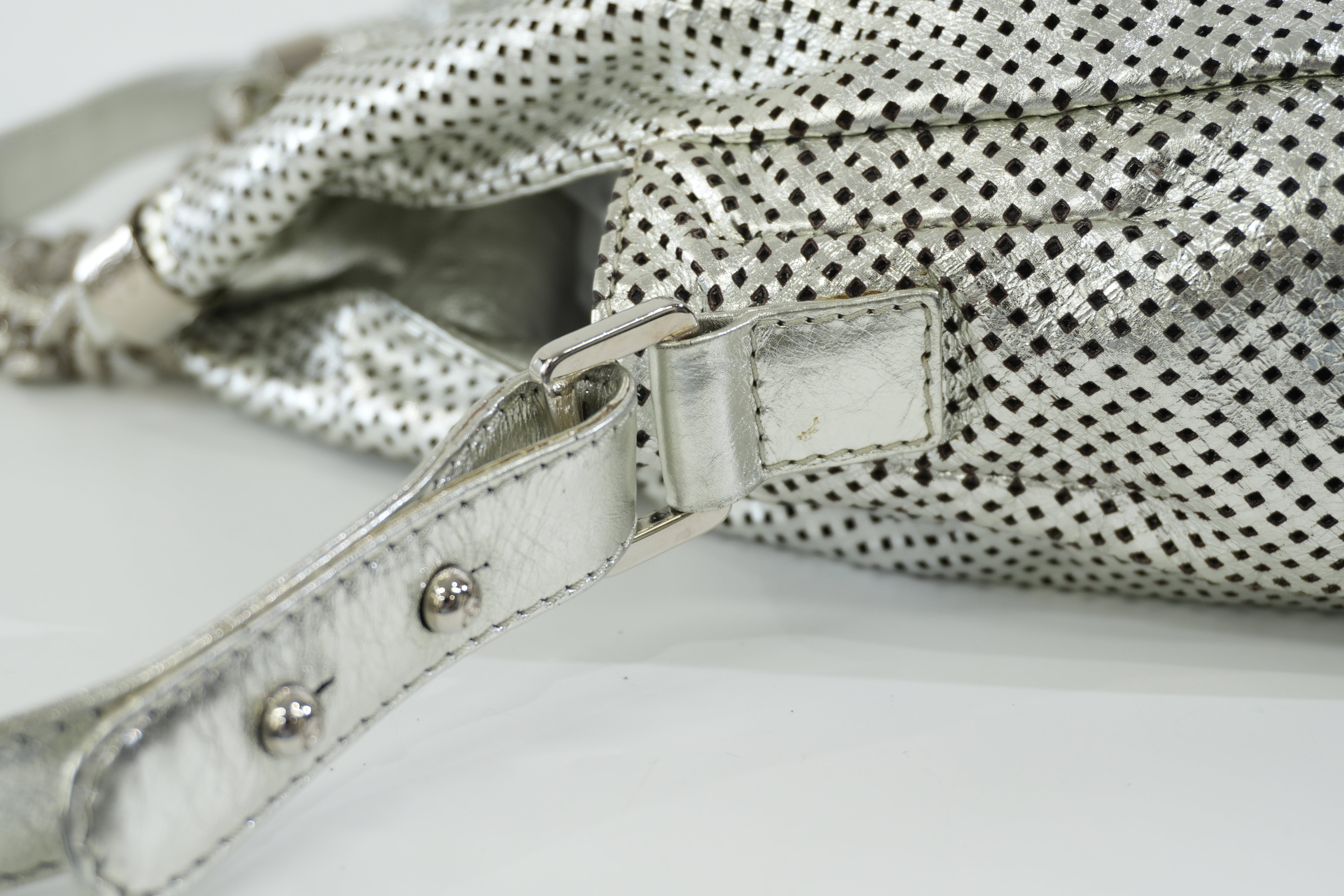 Pre-owned Chanel Rodeo Drive Hobo Tote Bag Metallic Silver
