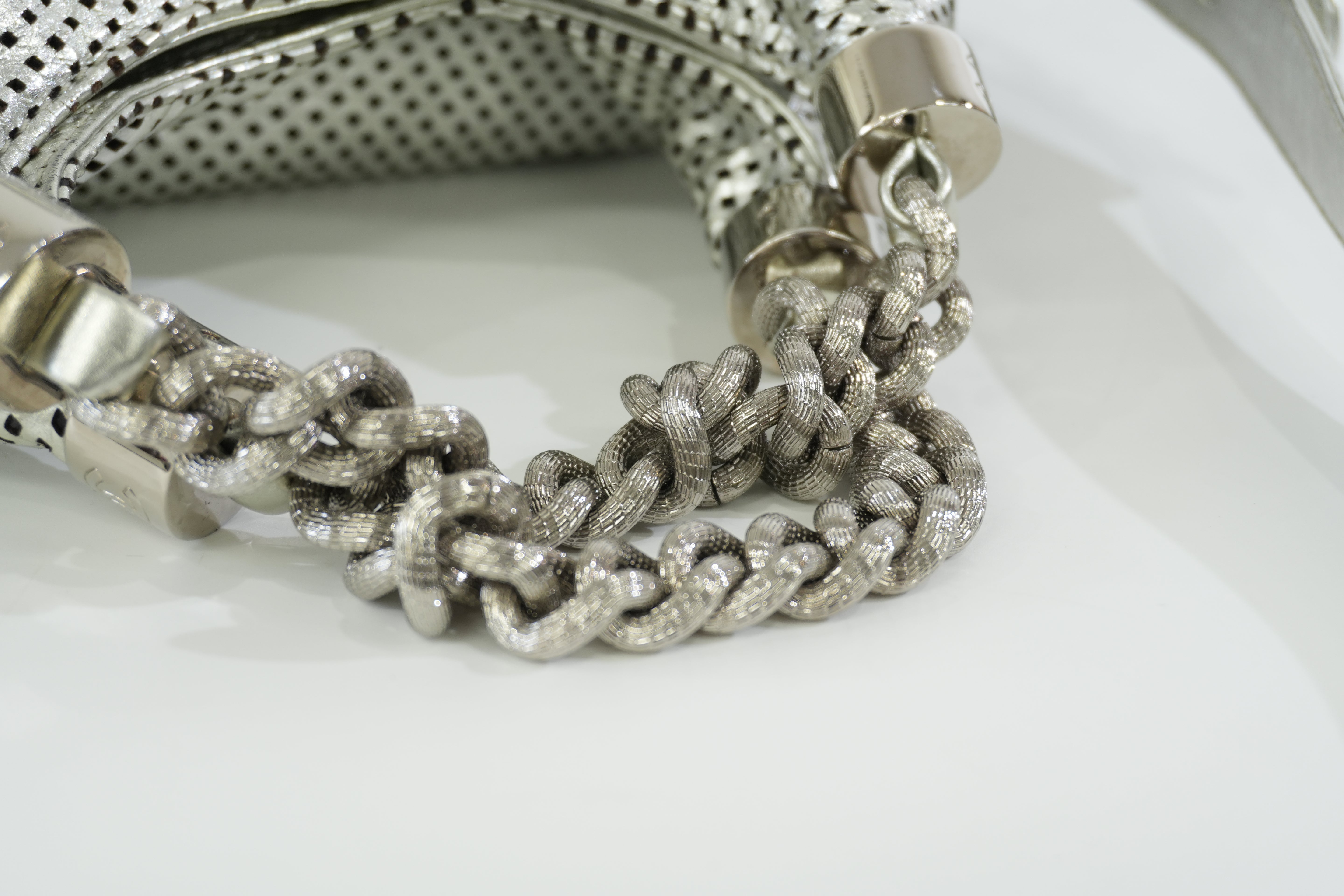 Pre-owned Chanel Rodeo Drive Hobo Tote Bag Metallic Silver