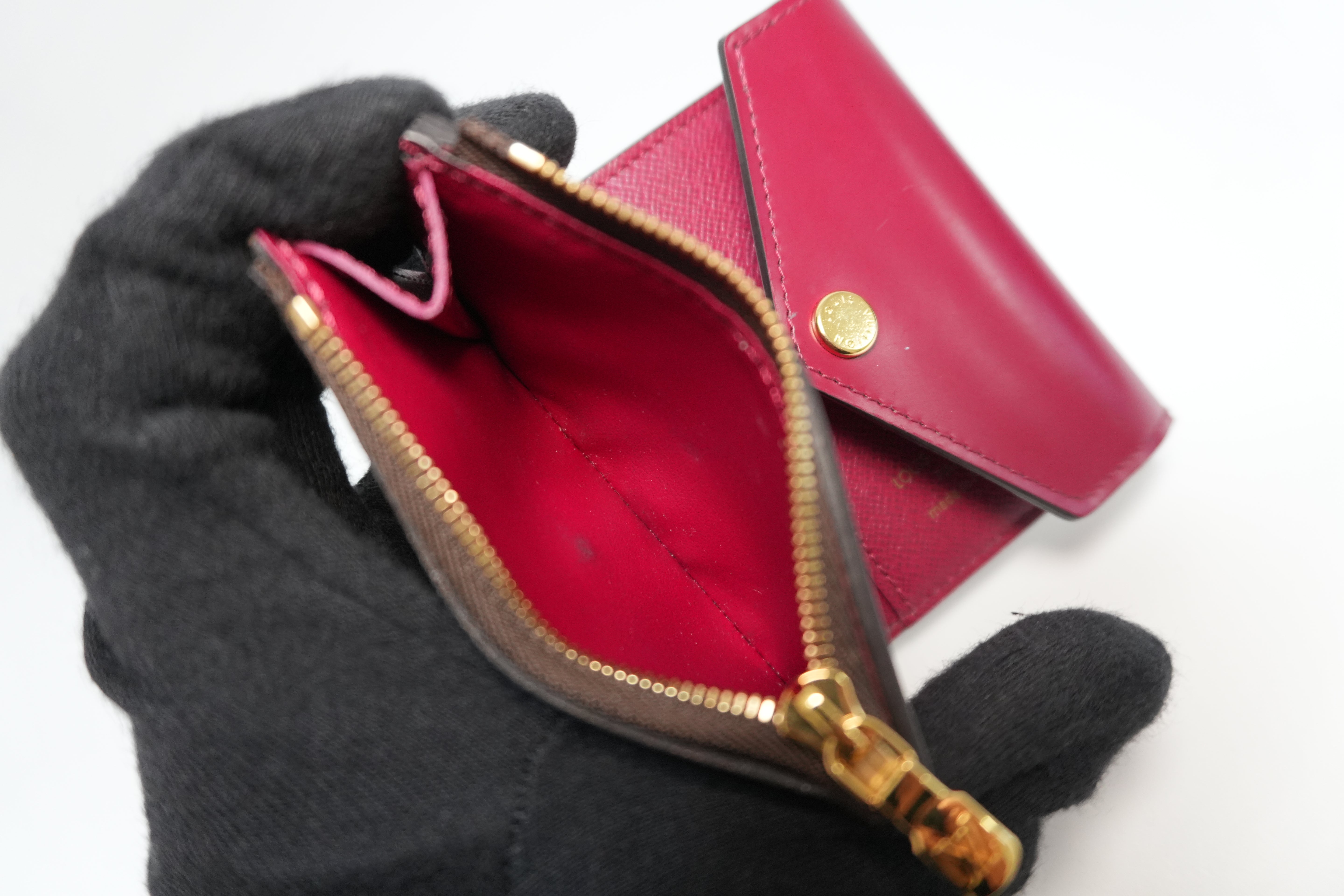 Louis Vuitton Monogram Zoe Wallet Fushia Used