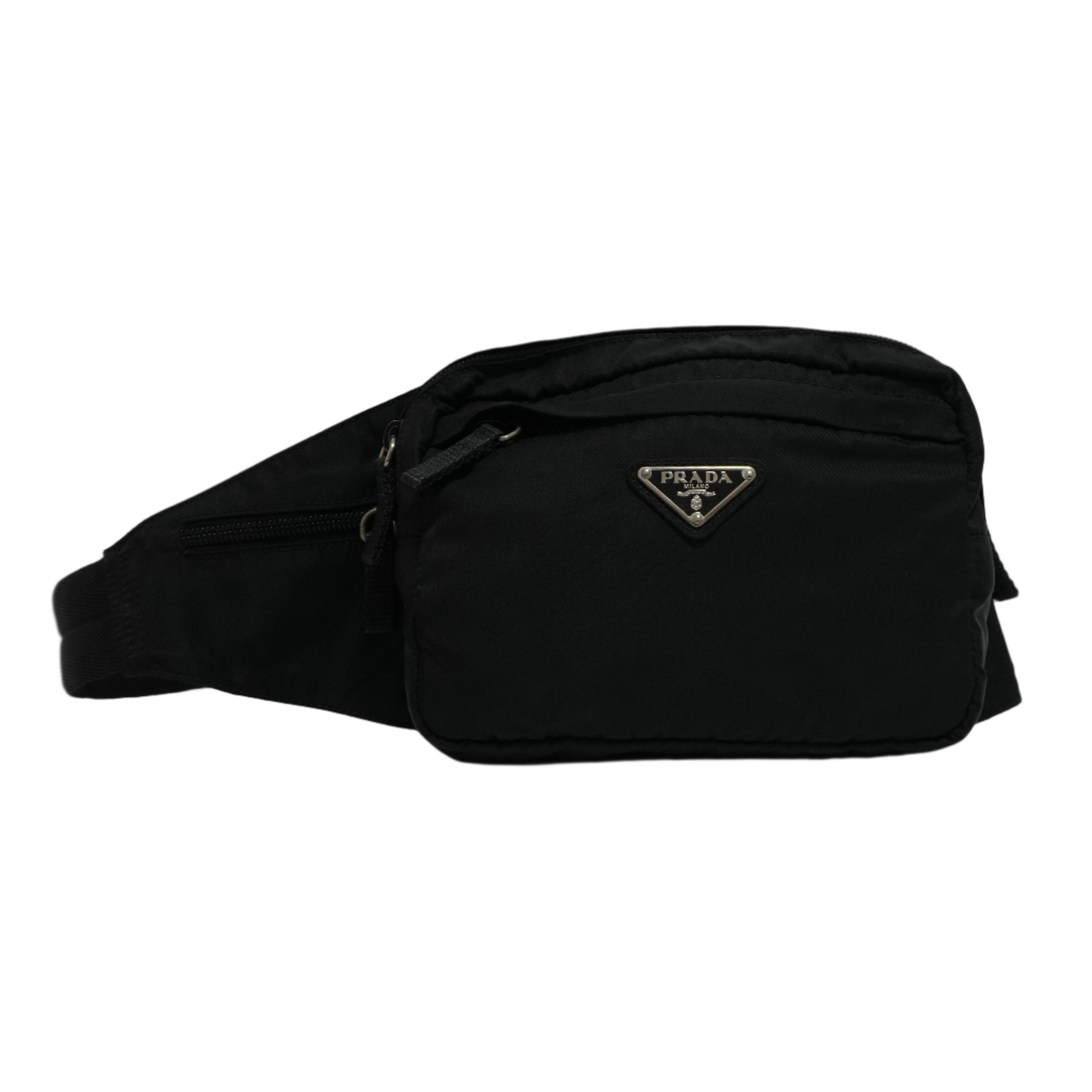 Prada Nylon Waist Bag Black Used