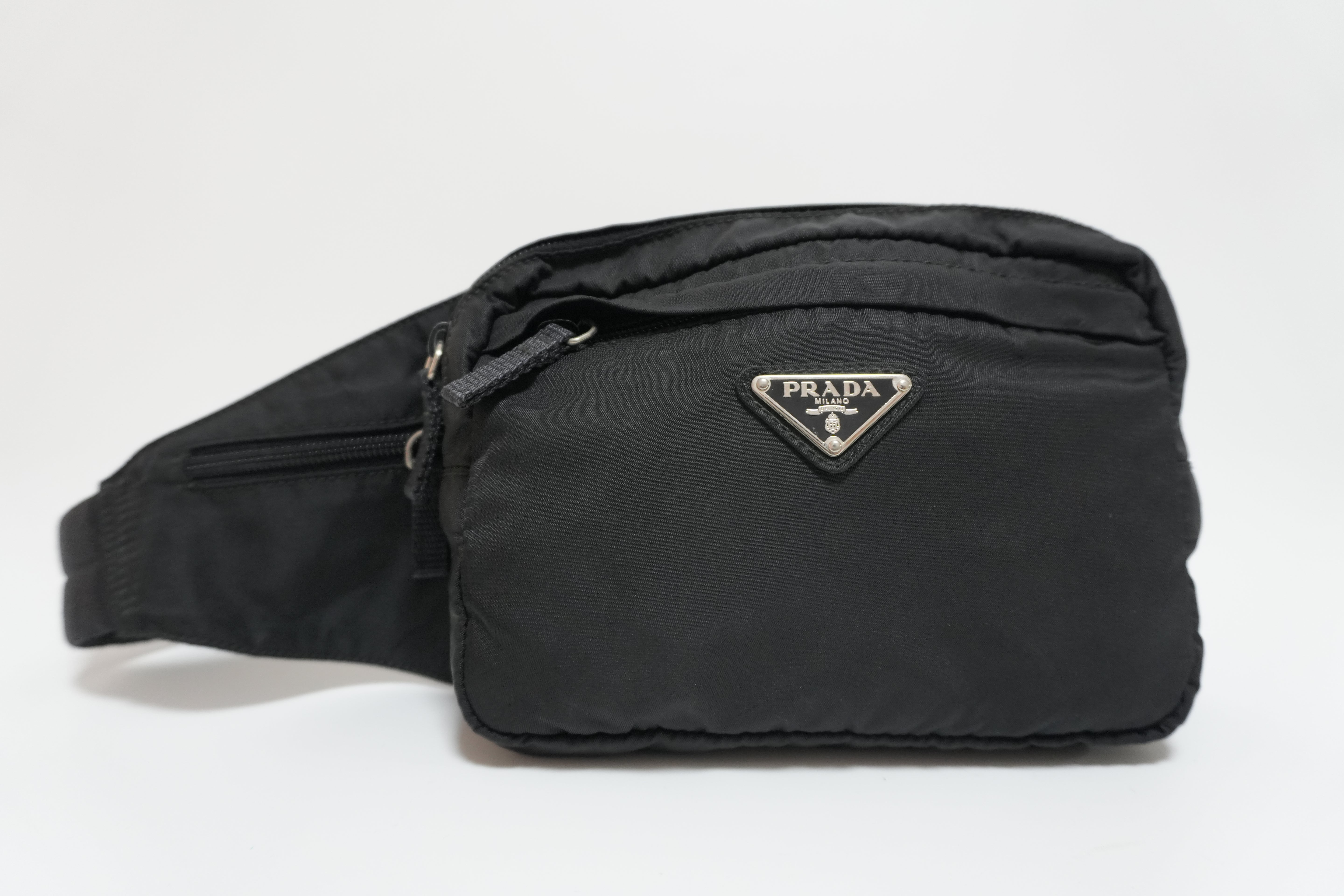 Prada Nylon Waist Bag Black Used