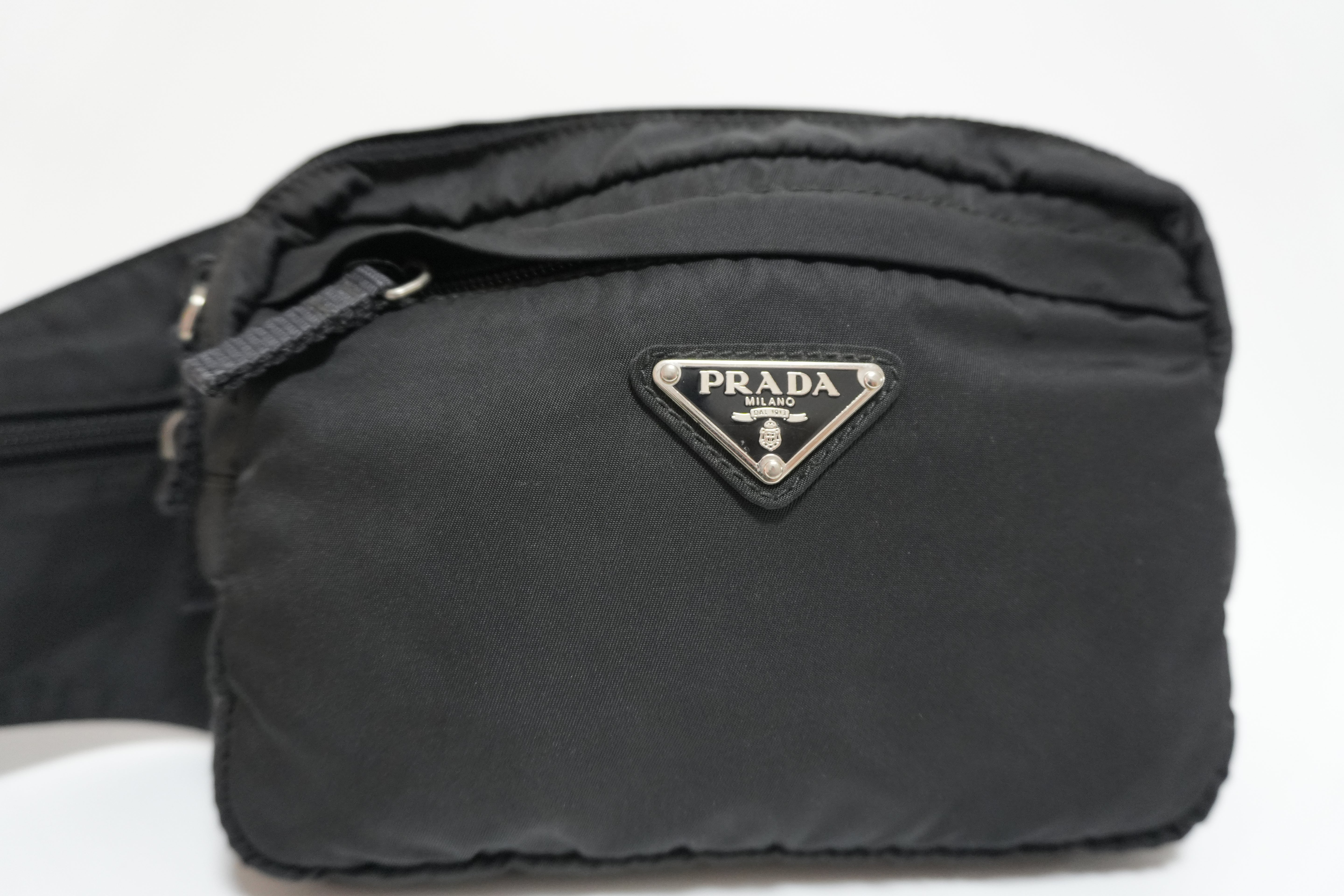 Prada Nylon Waist Bag Black Used