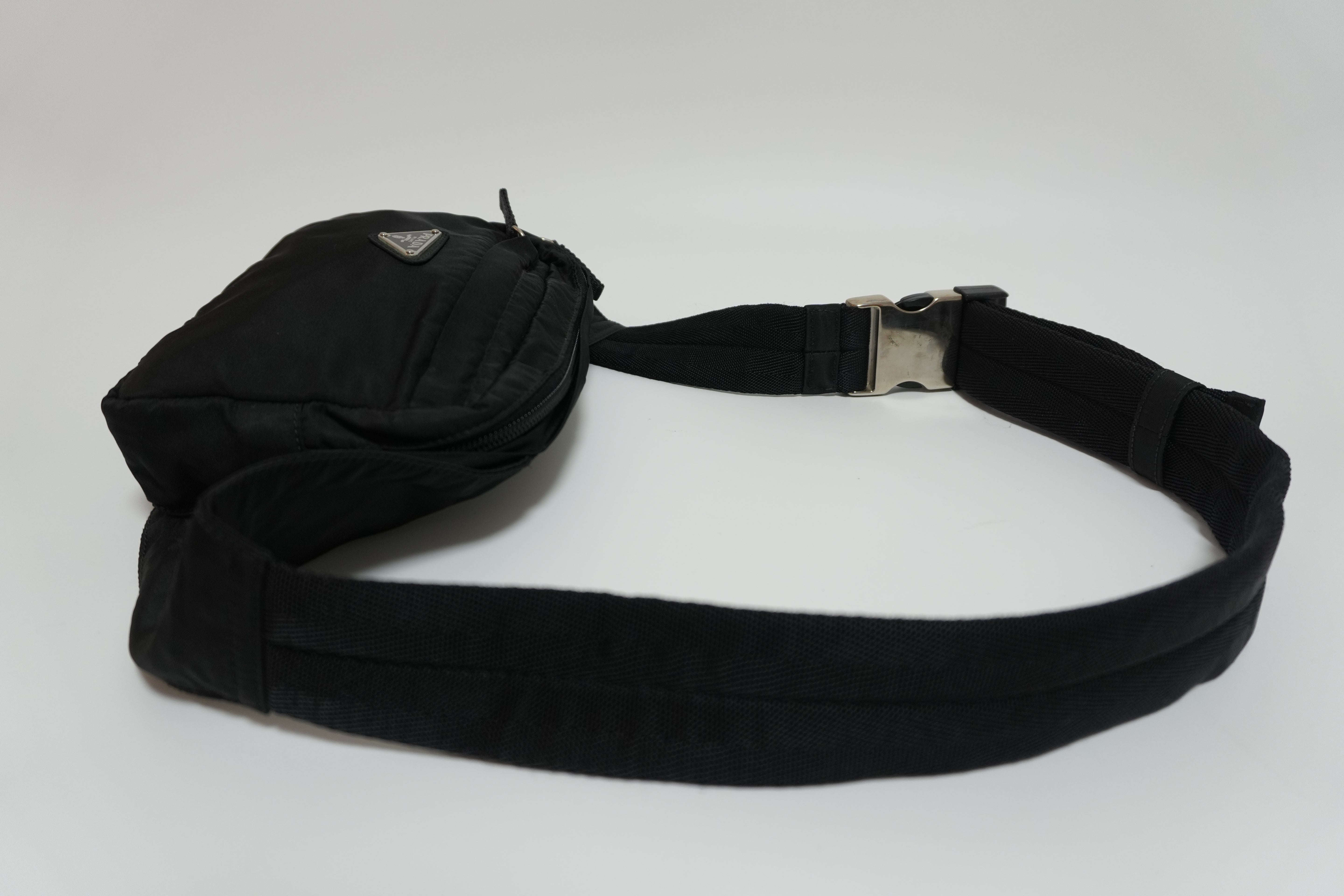 Prada Nylon Waist Bag Black Used