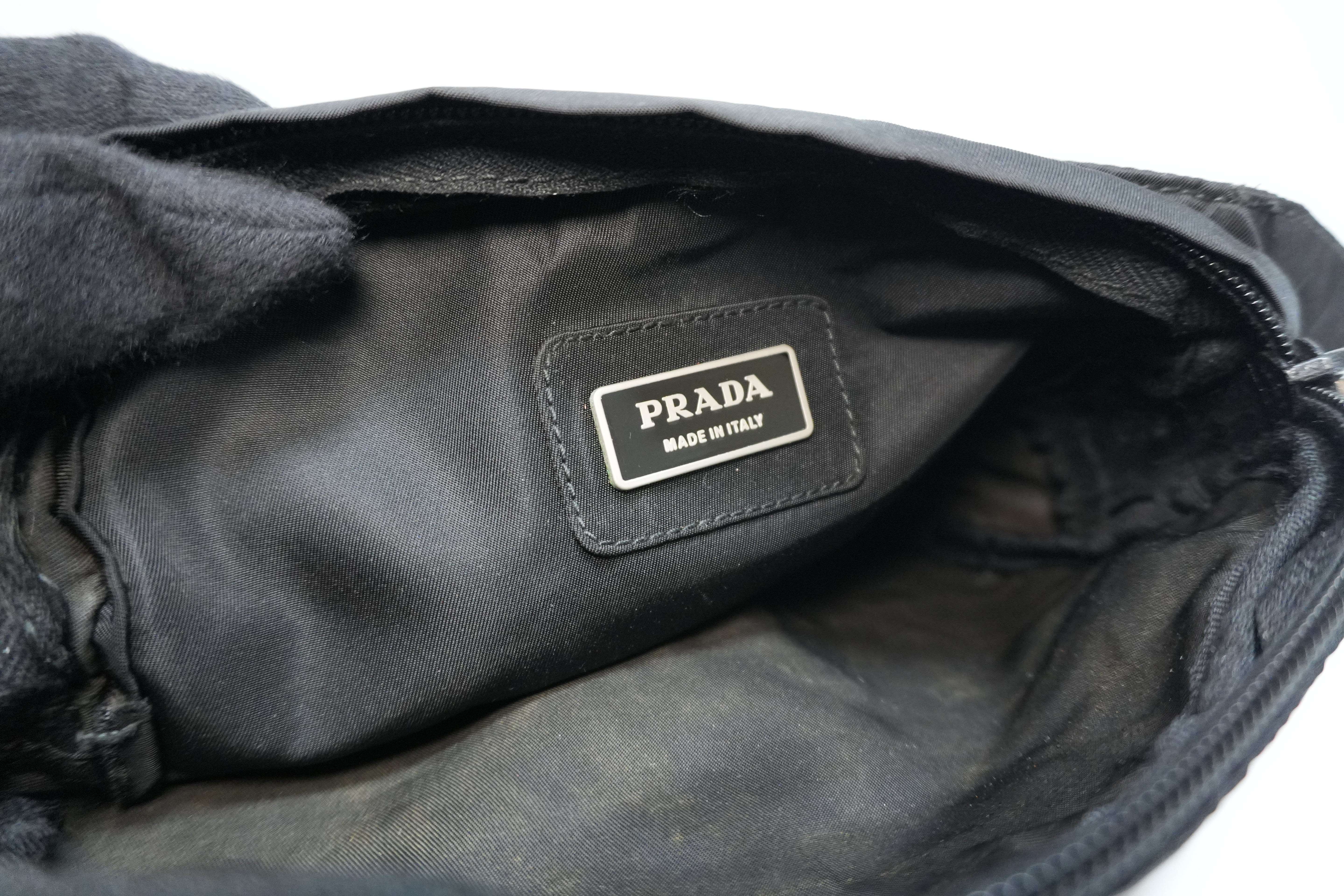 Prada Nylon Waist Bag Black Used