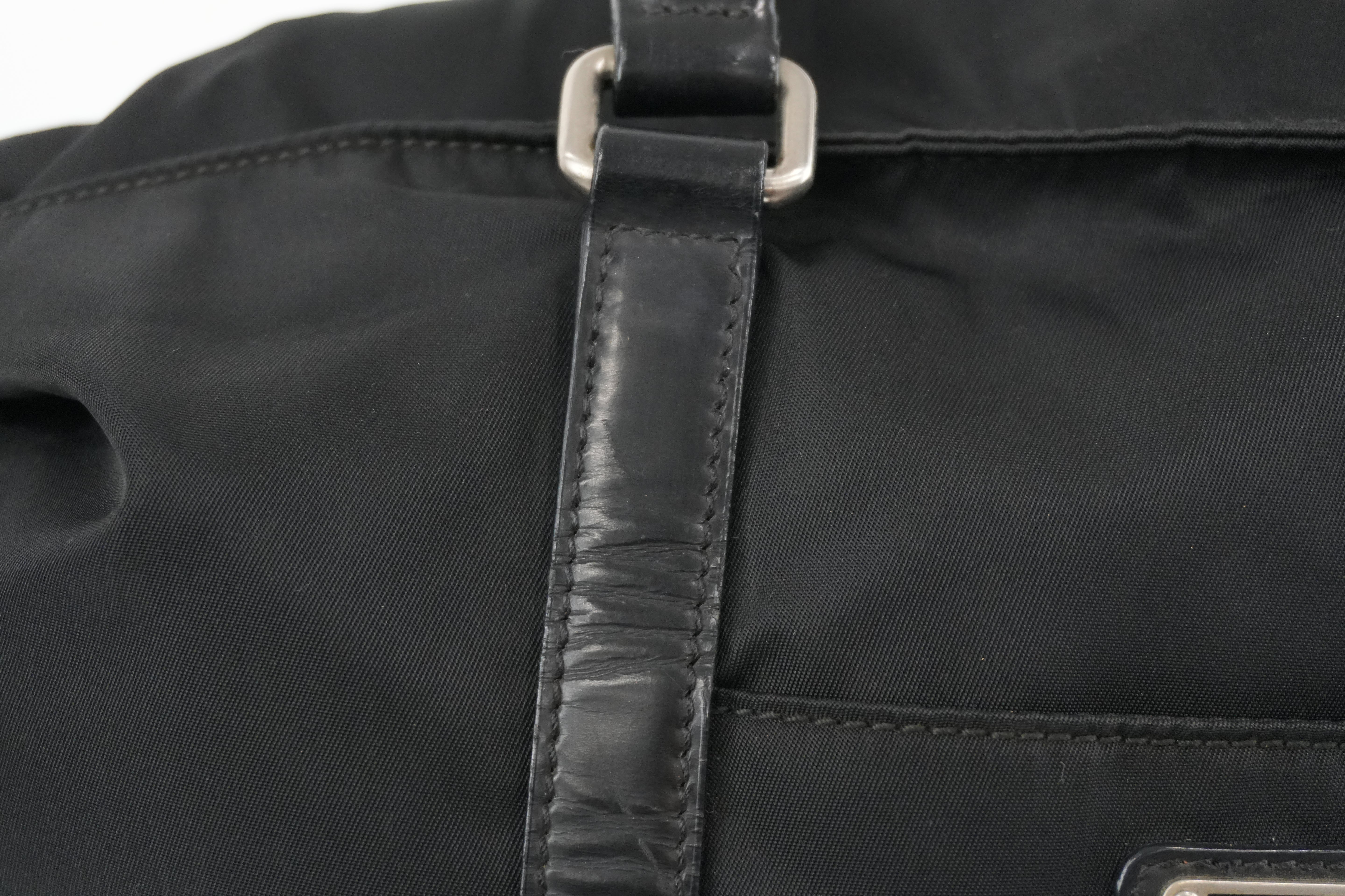 Prada Two Way Tote Bag Nylon Black Used