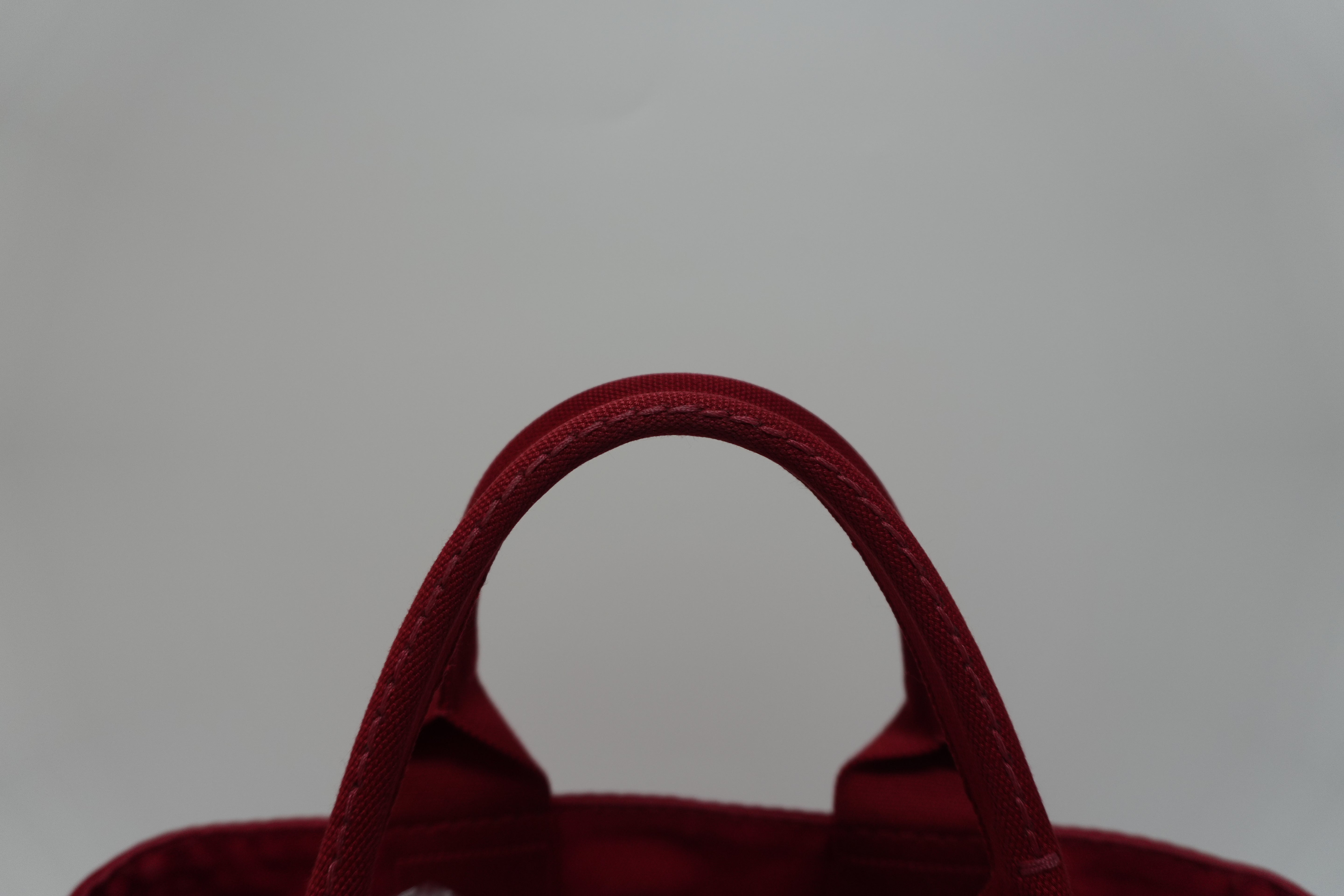 Prada Canvas Canapa Red Handbag Used