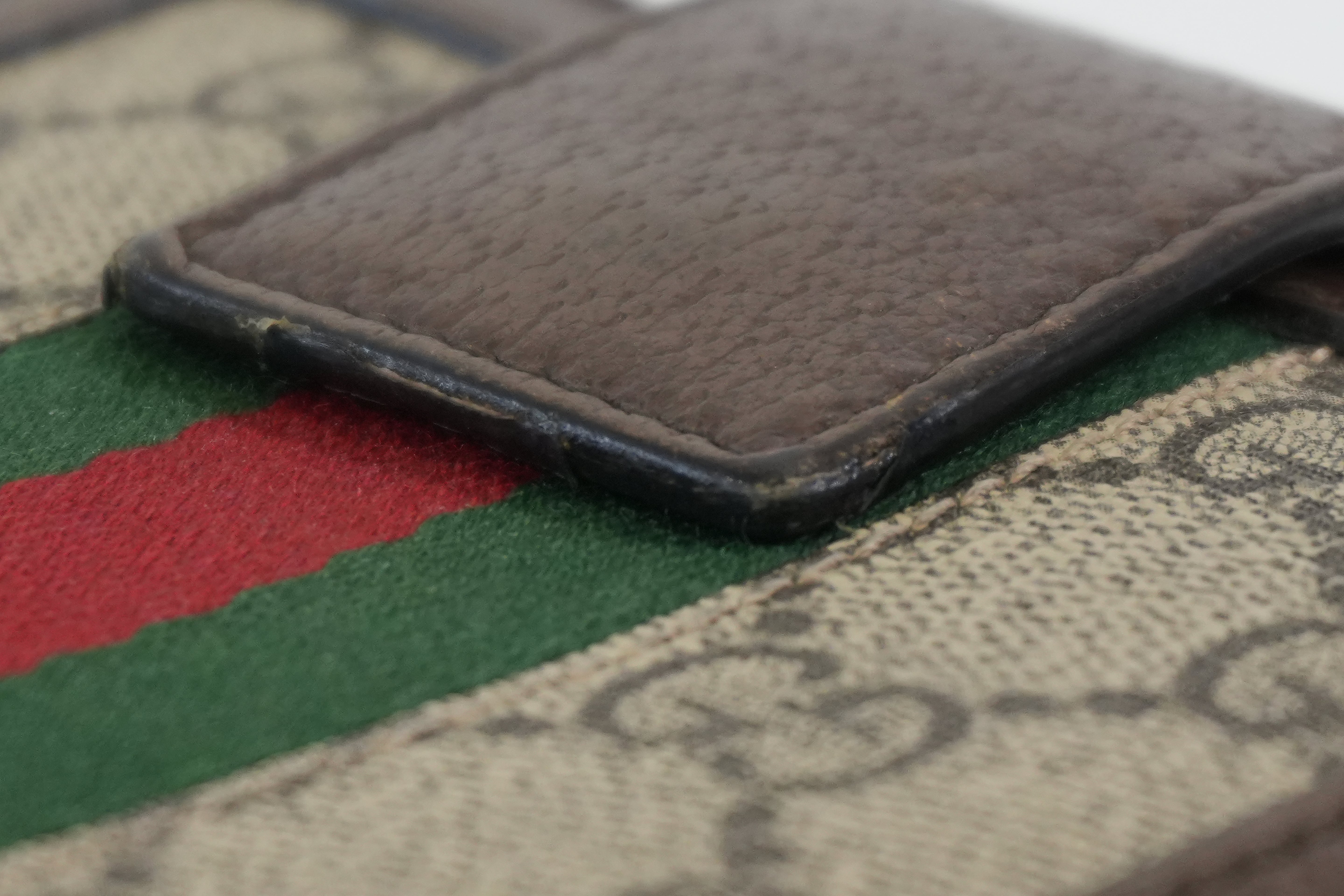 Pre-owned Gucci Ophidia Bifold Wallet Brown