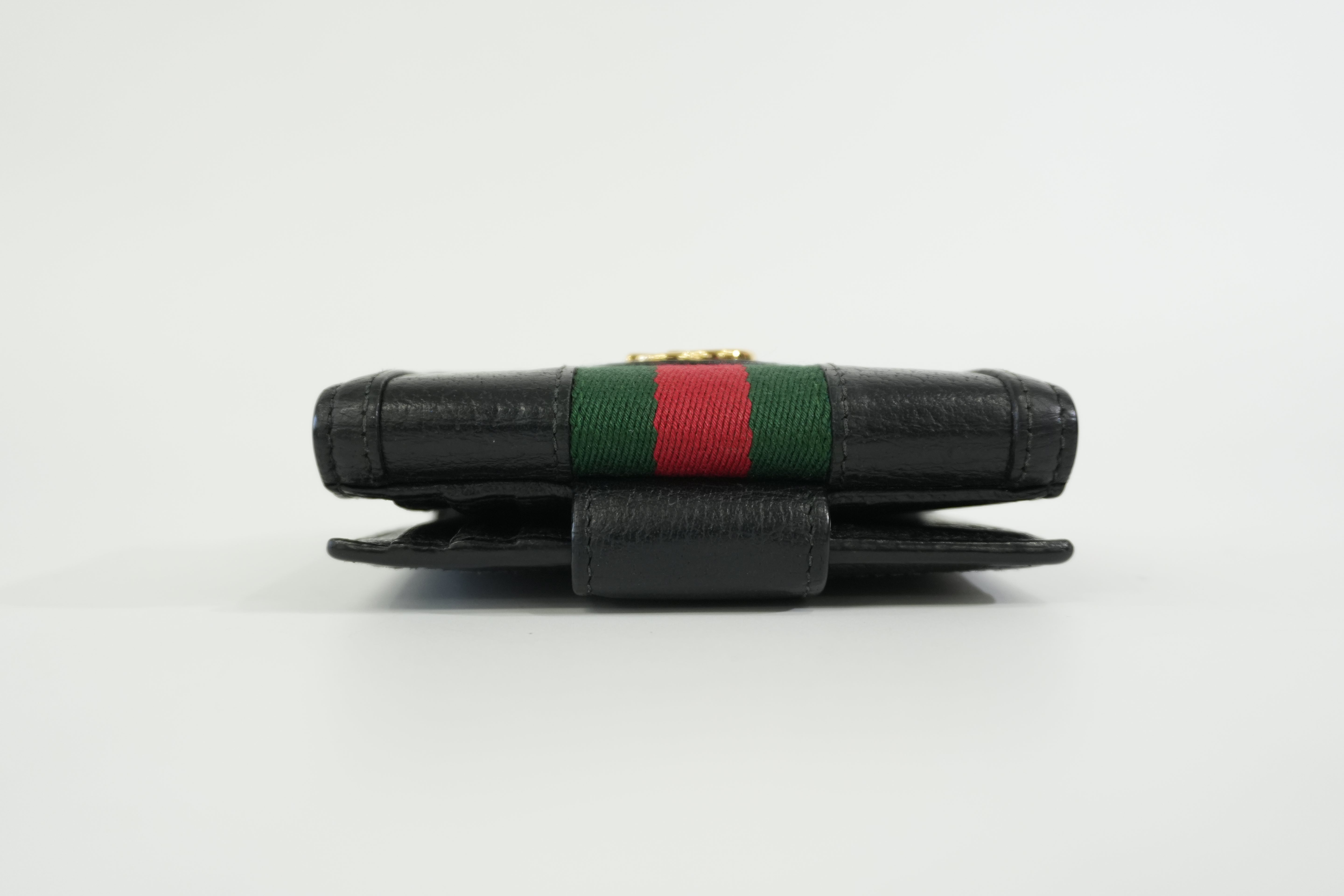 Pre-owned Gucci Ophidia Bifold Wallet Black