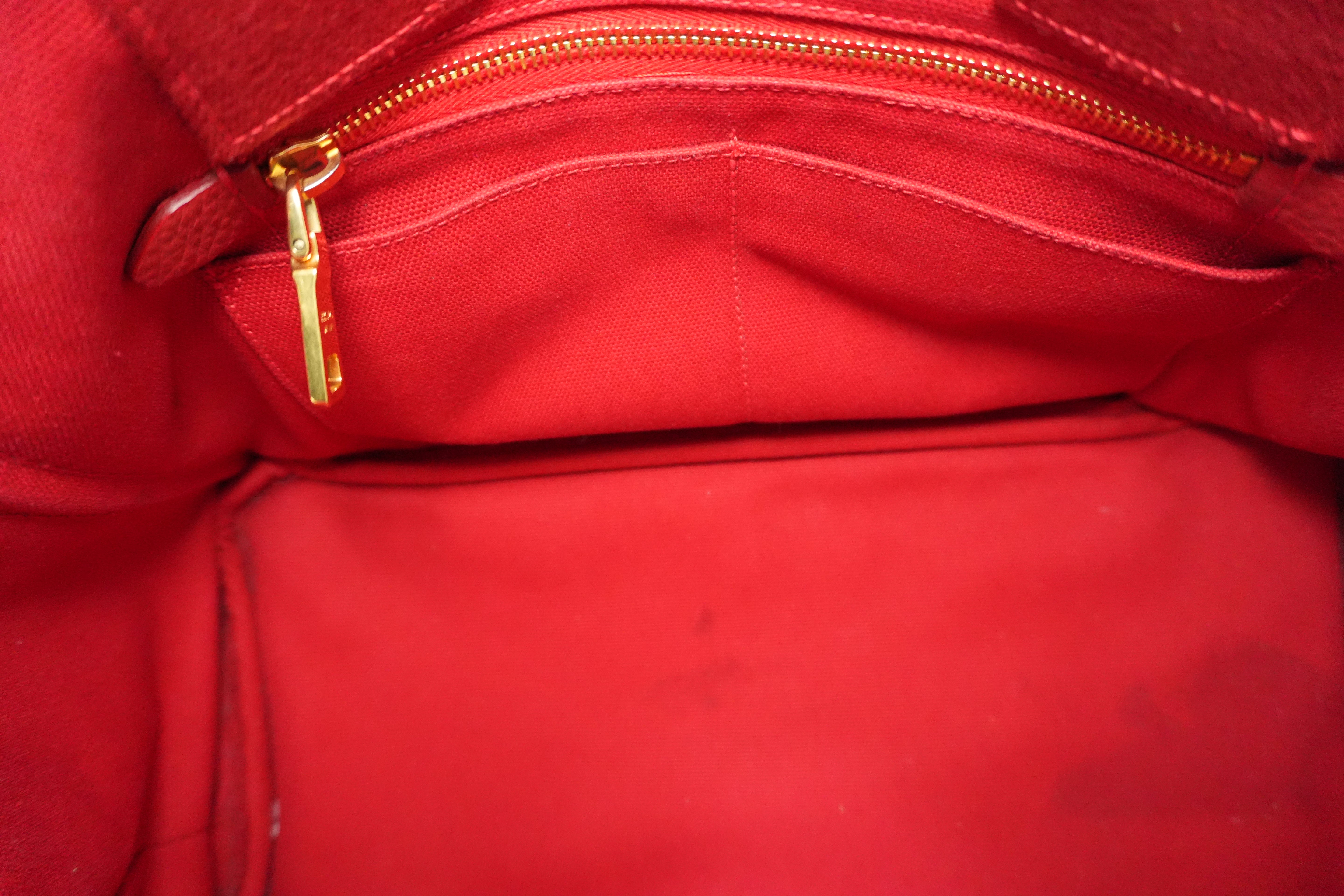 Prada Canvas Canapa Red Handbag Used