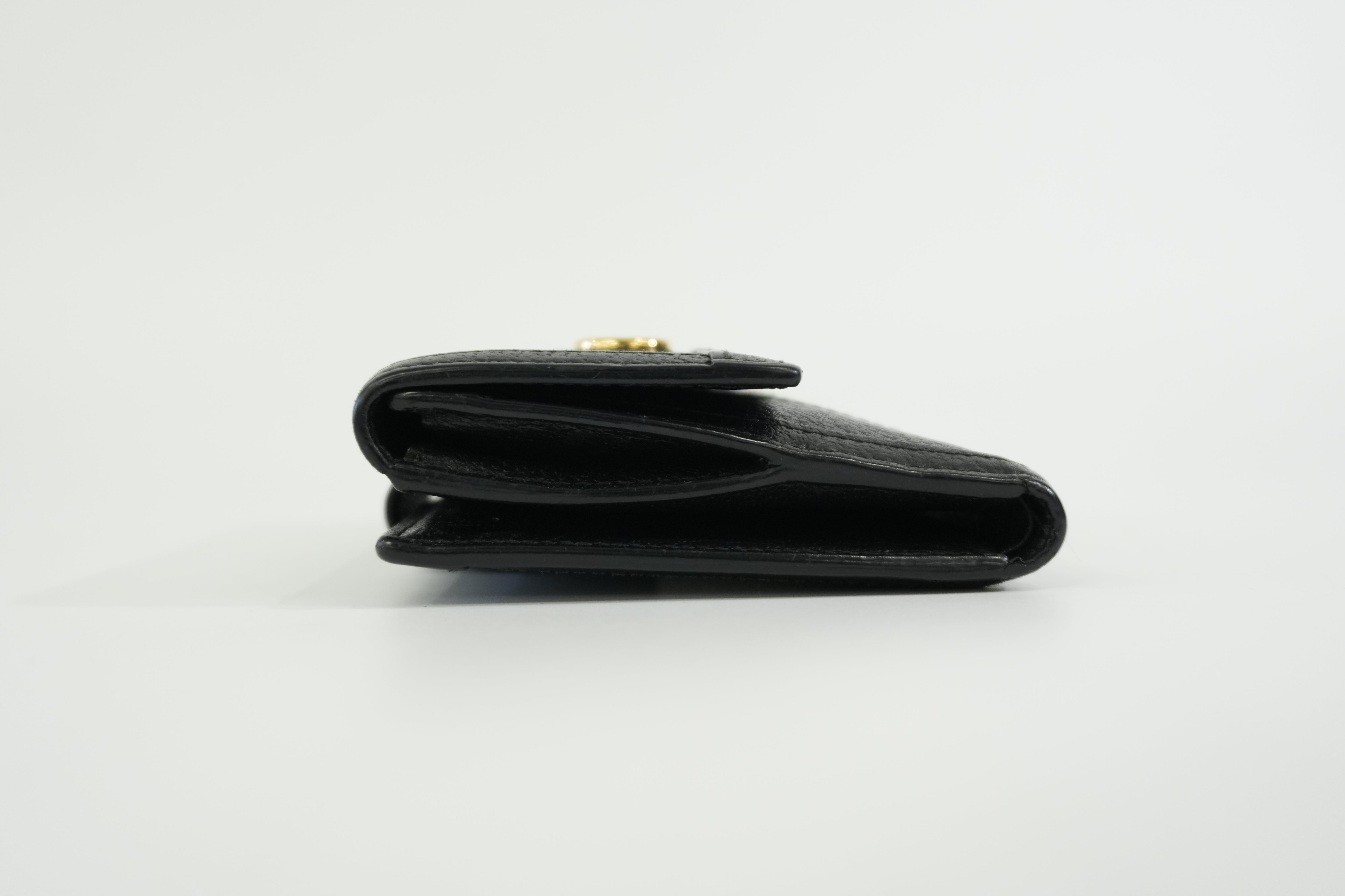 Pre-owned Gucci Ophidia Bifold Wallet Black