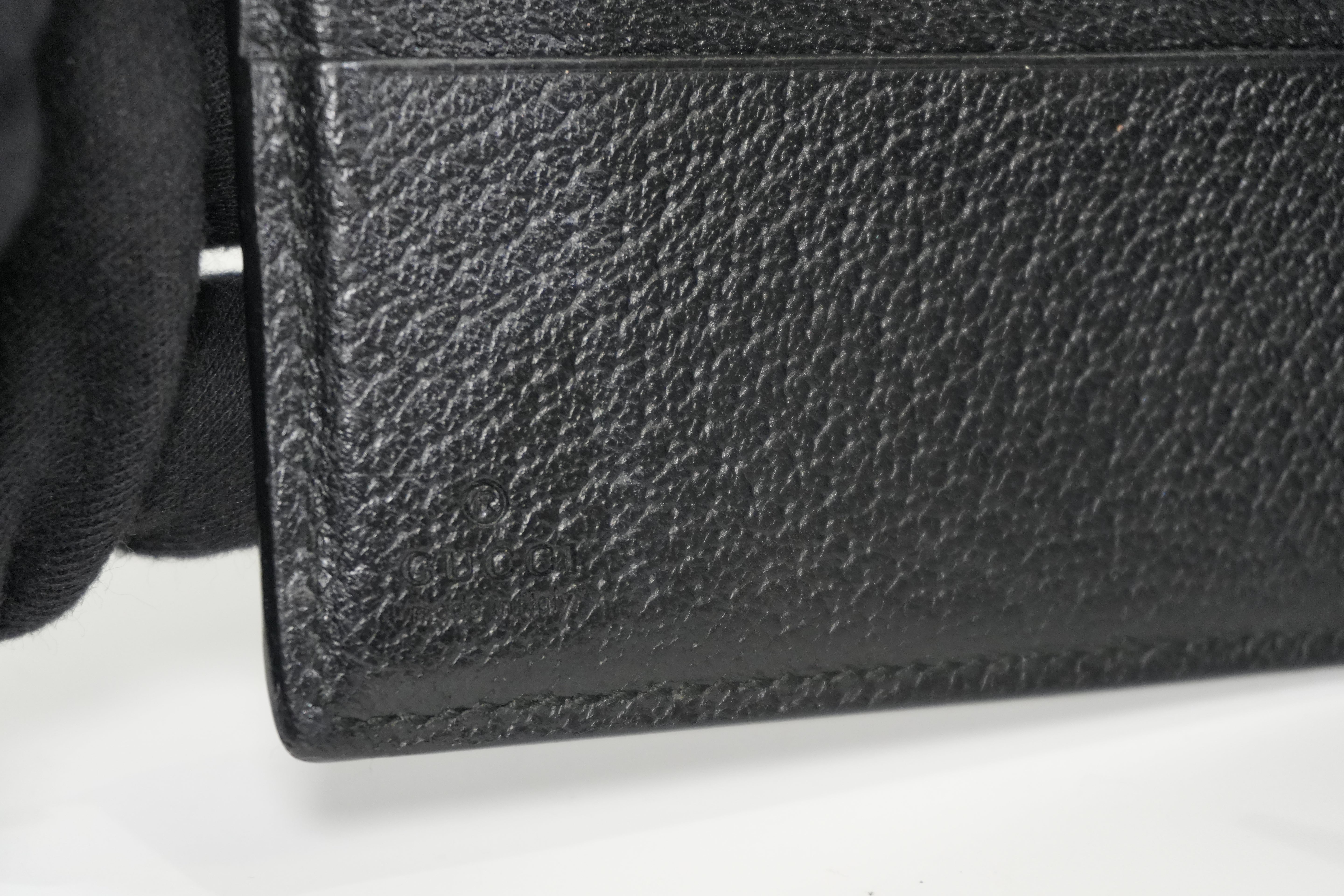 Pre-owned Gucci Ophidia Bifold Wallet Black