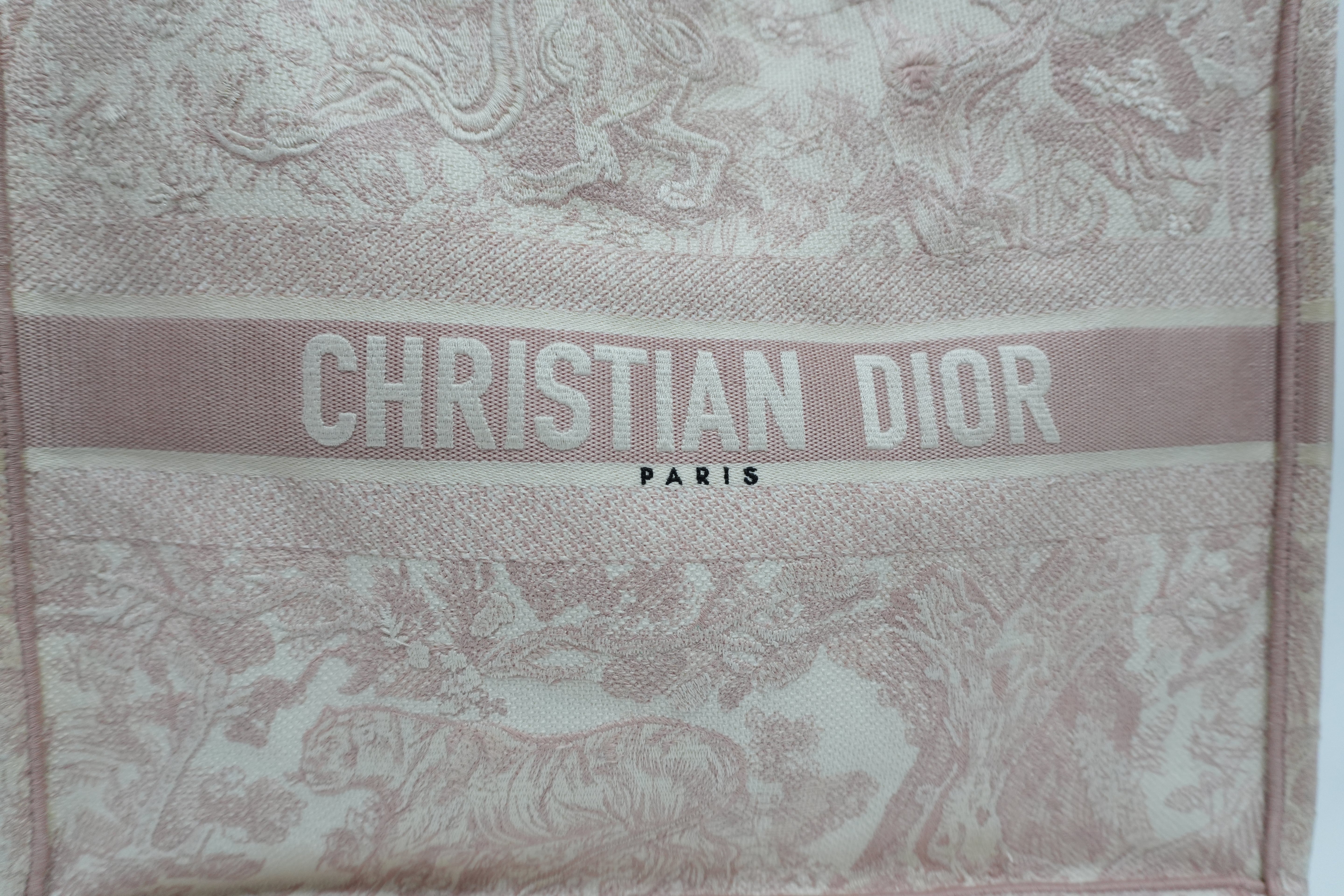 Christian Dior Canvas Tote Bag Pink Used