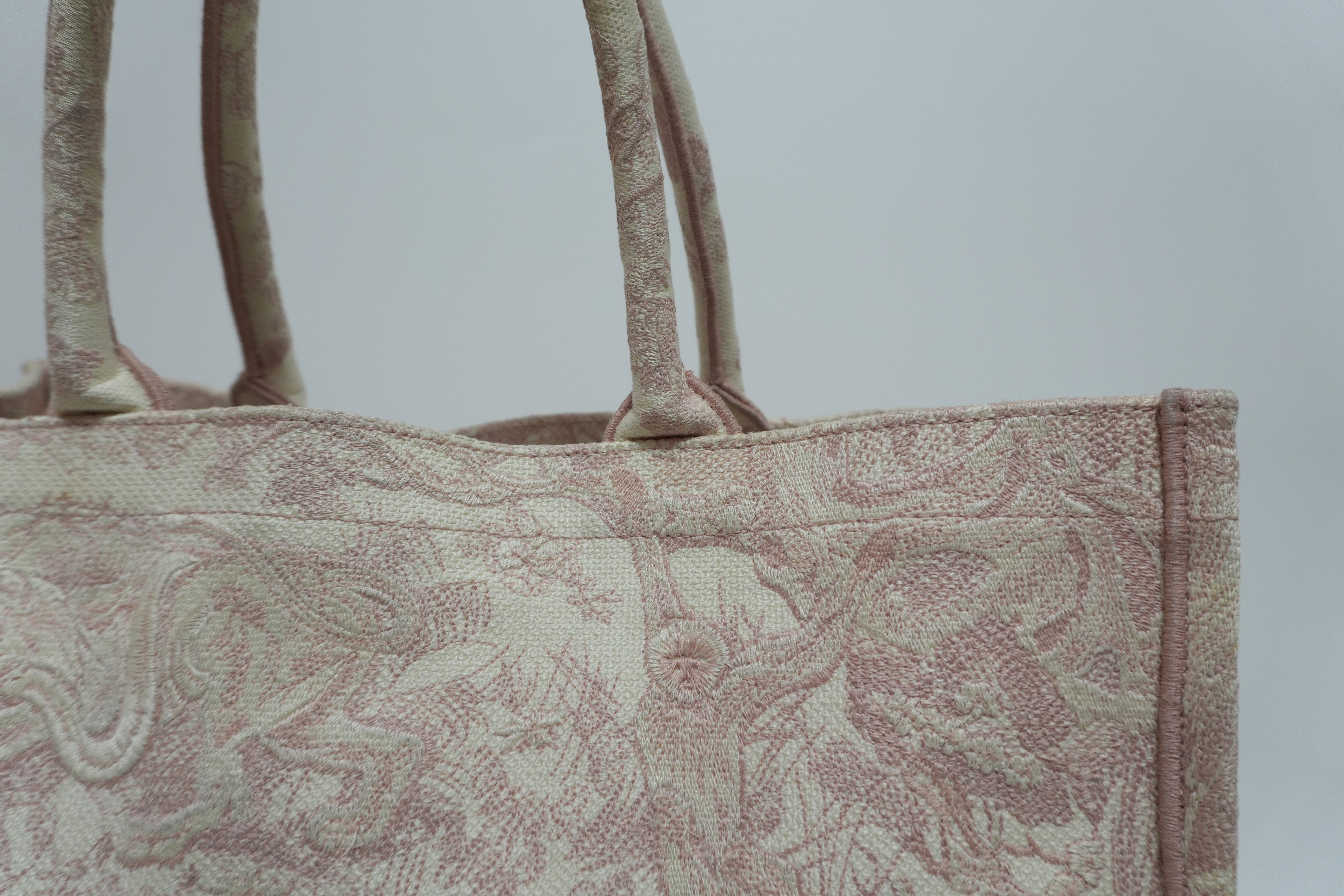 Christian Dior Canvas Tote Bag Pink Used