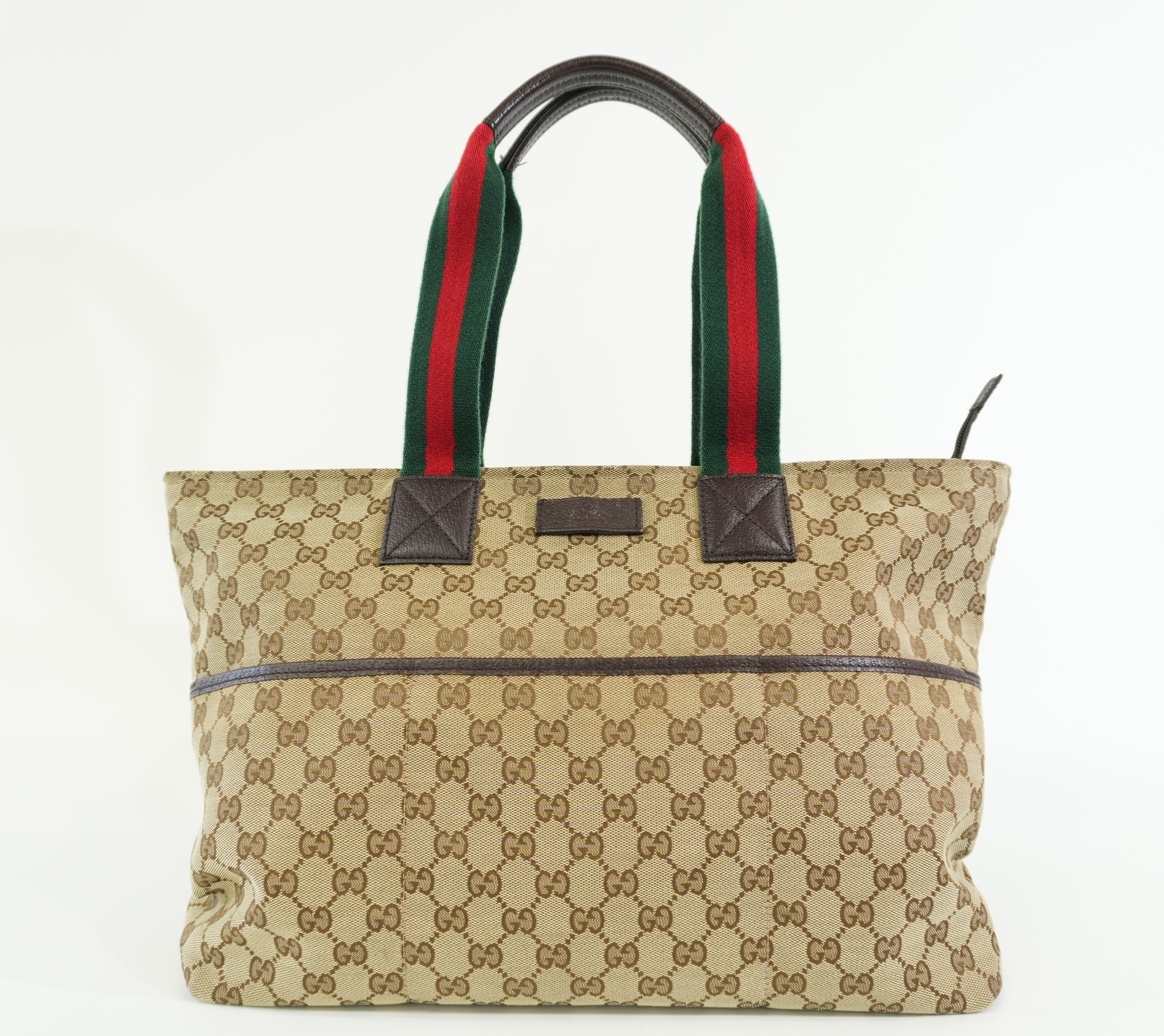 Pre-owned Gucci Ophidia Tote Bag Brown