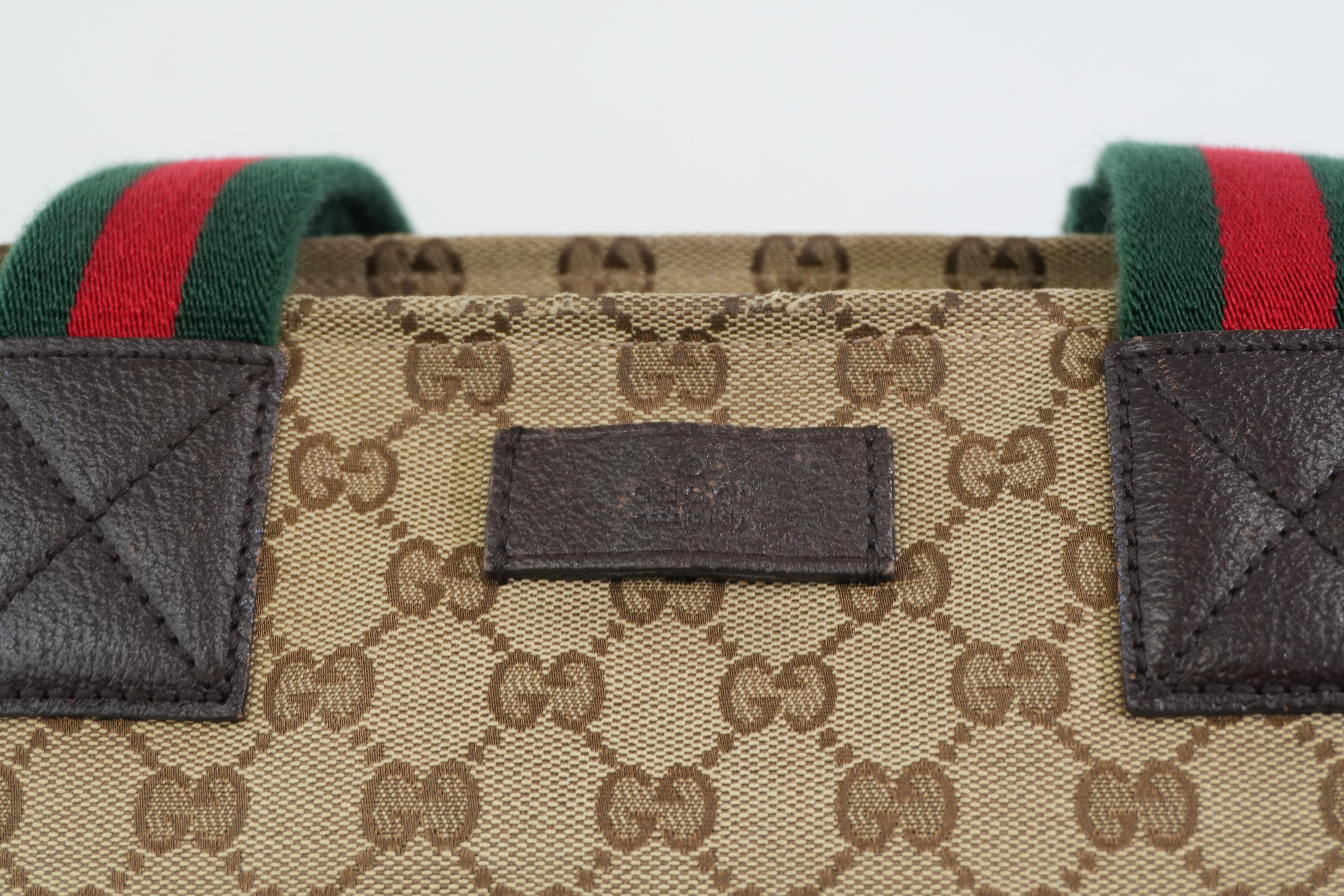 Pre-owned Gucci Ophidia Tote Bag Brown