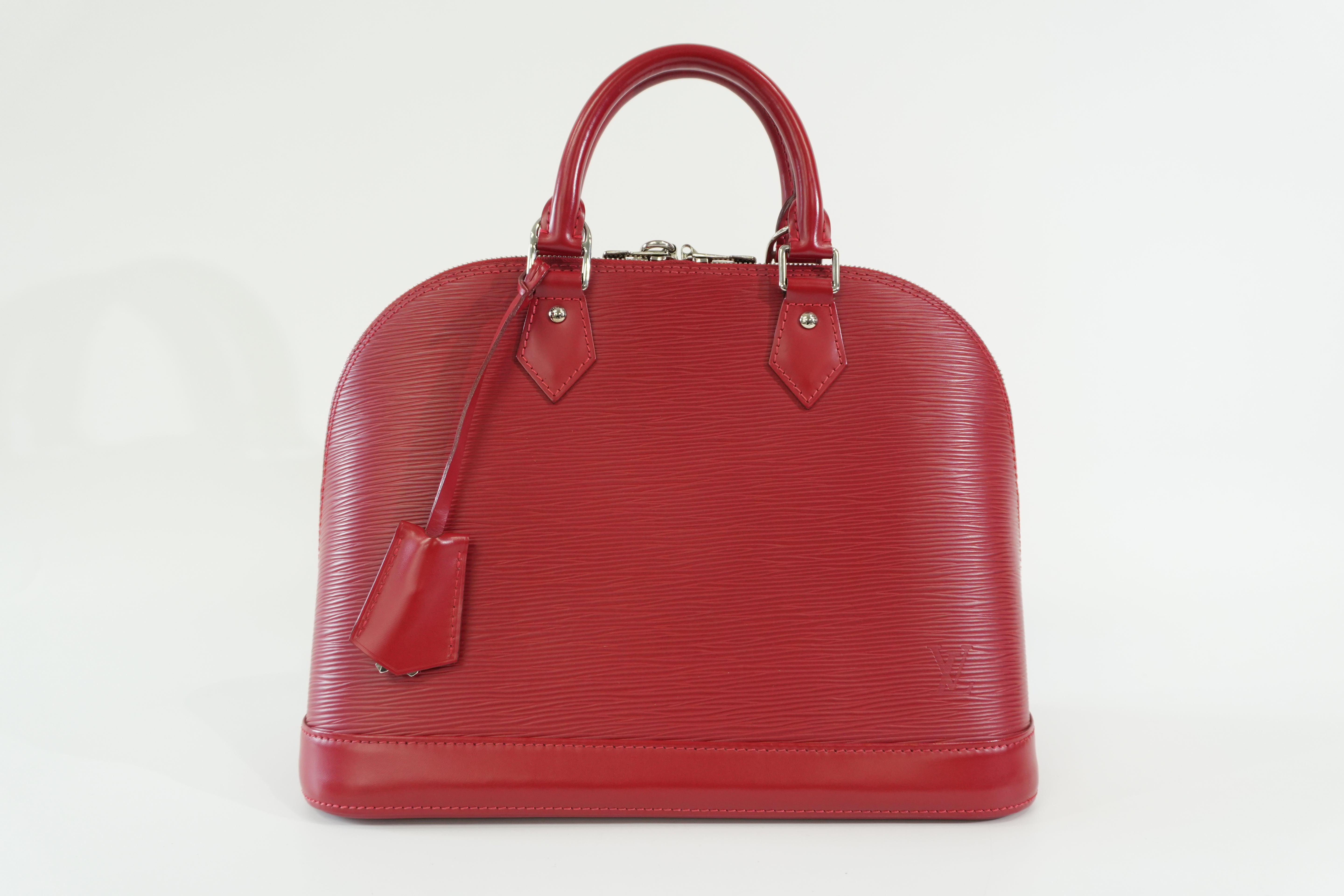 Pre-owned Louis Vuitton Epi Alma PM Handbag Red