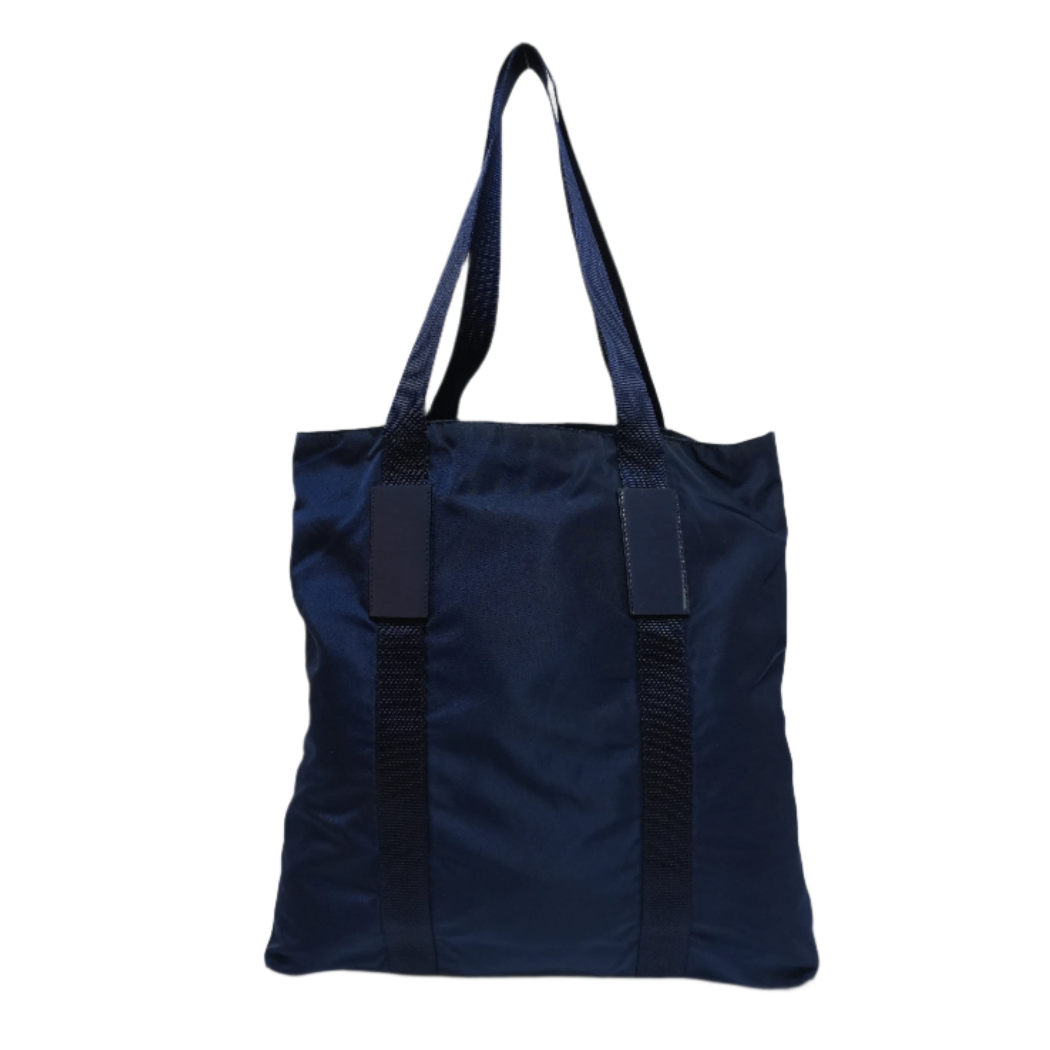 Prada Nylon Shoulder Tote Bag Blue Used