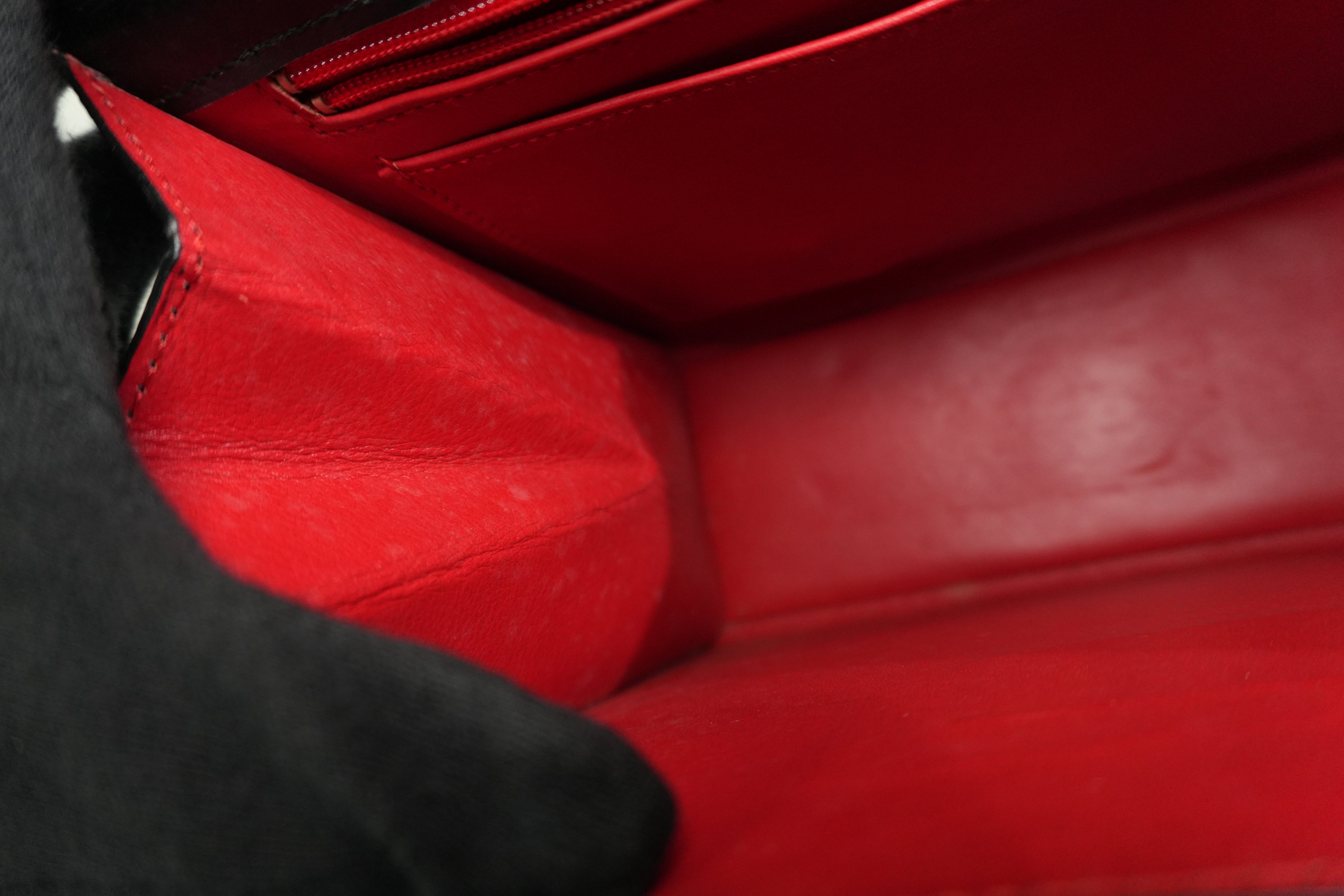 Pre-owned Celine Lizard Leather Box Pattern Shoulder Bag Black