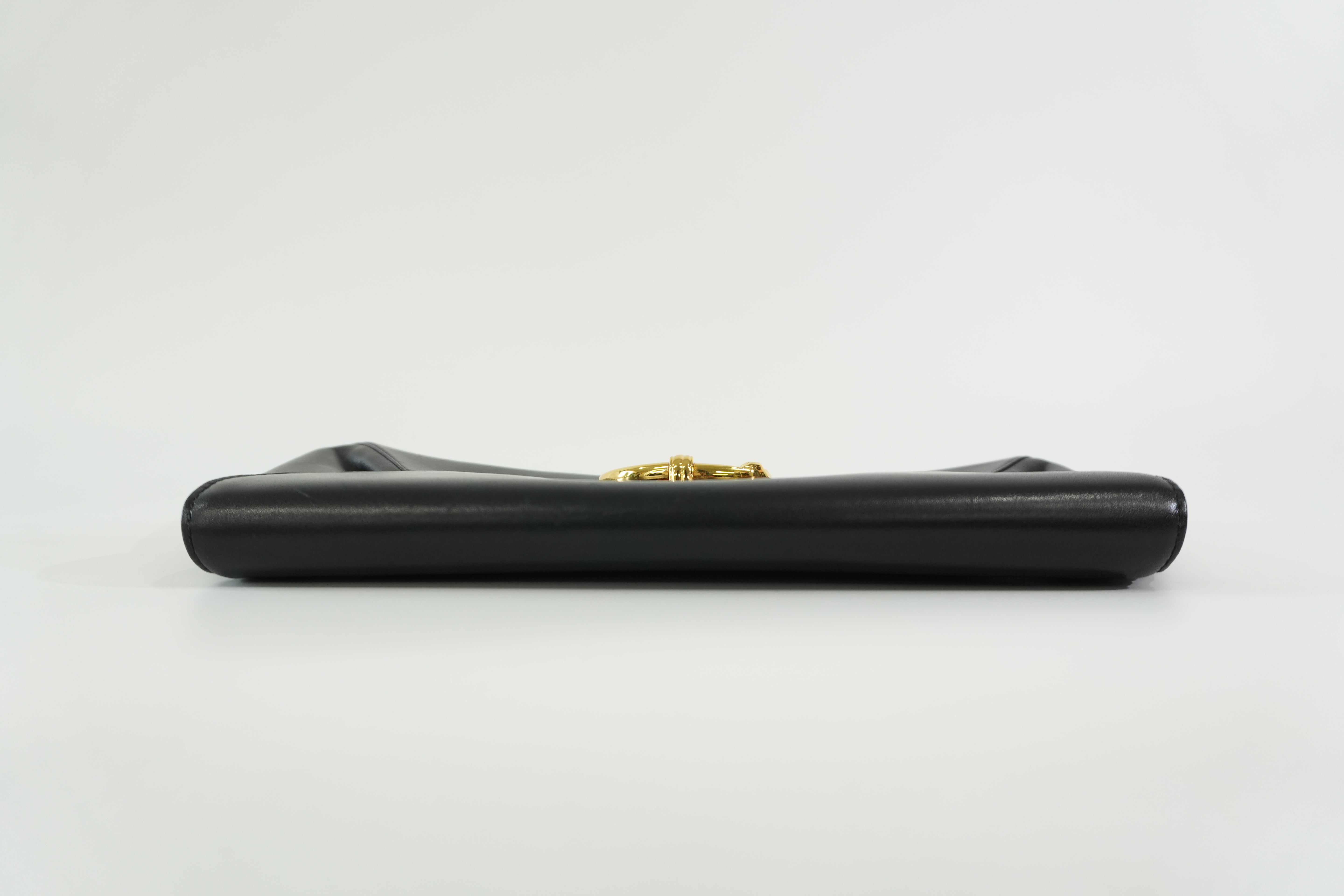 Pre-owned Cartier Panthere Clutch Bag Black