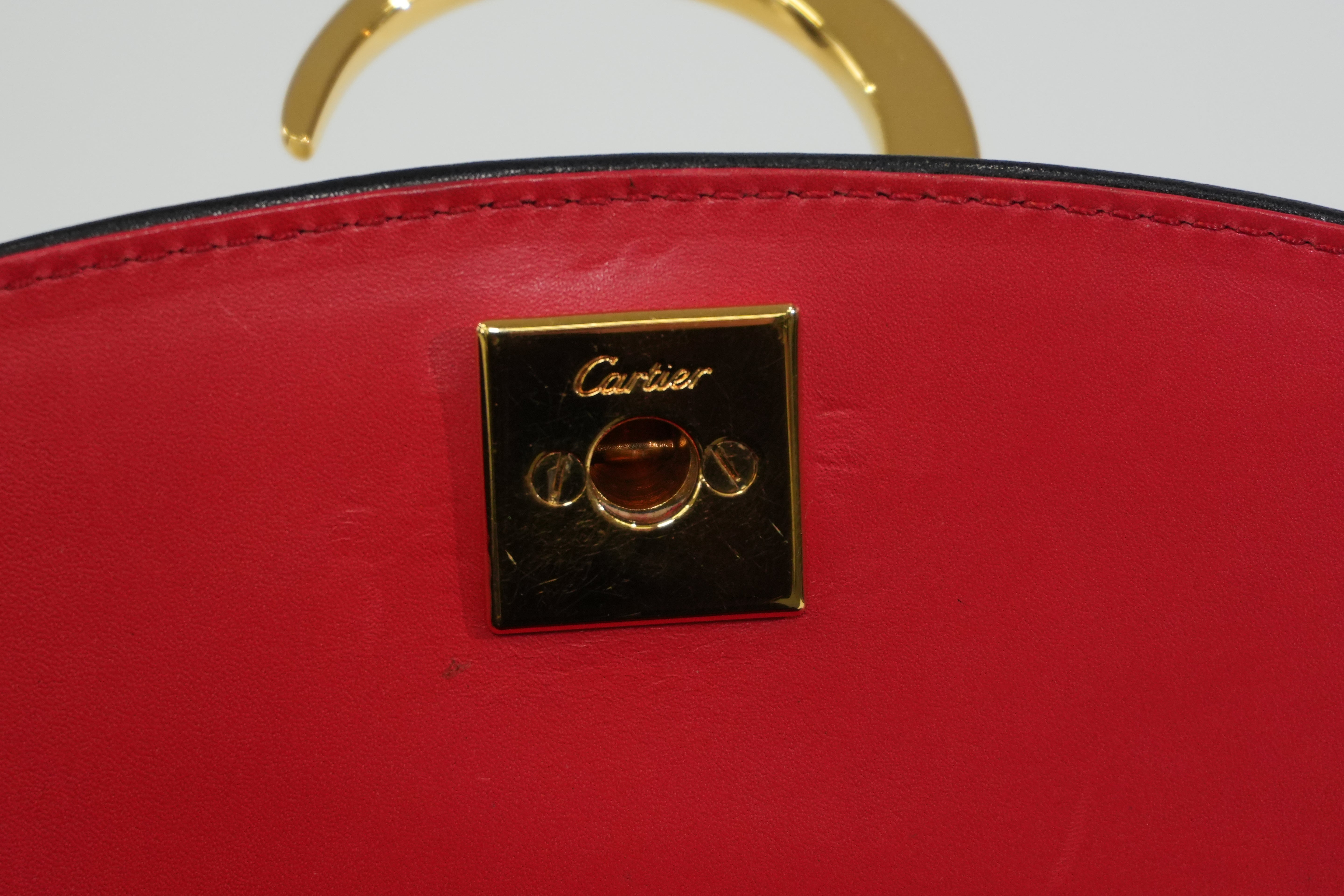 Pre-owned Cartier Panthere Clutch Bag Black