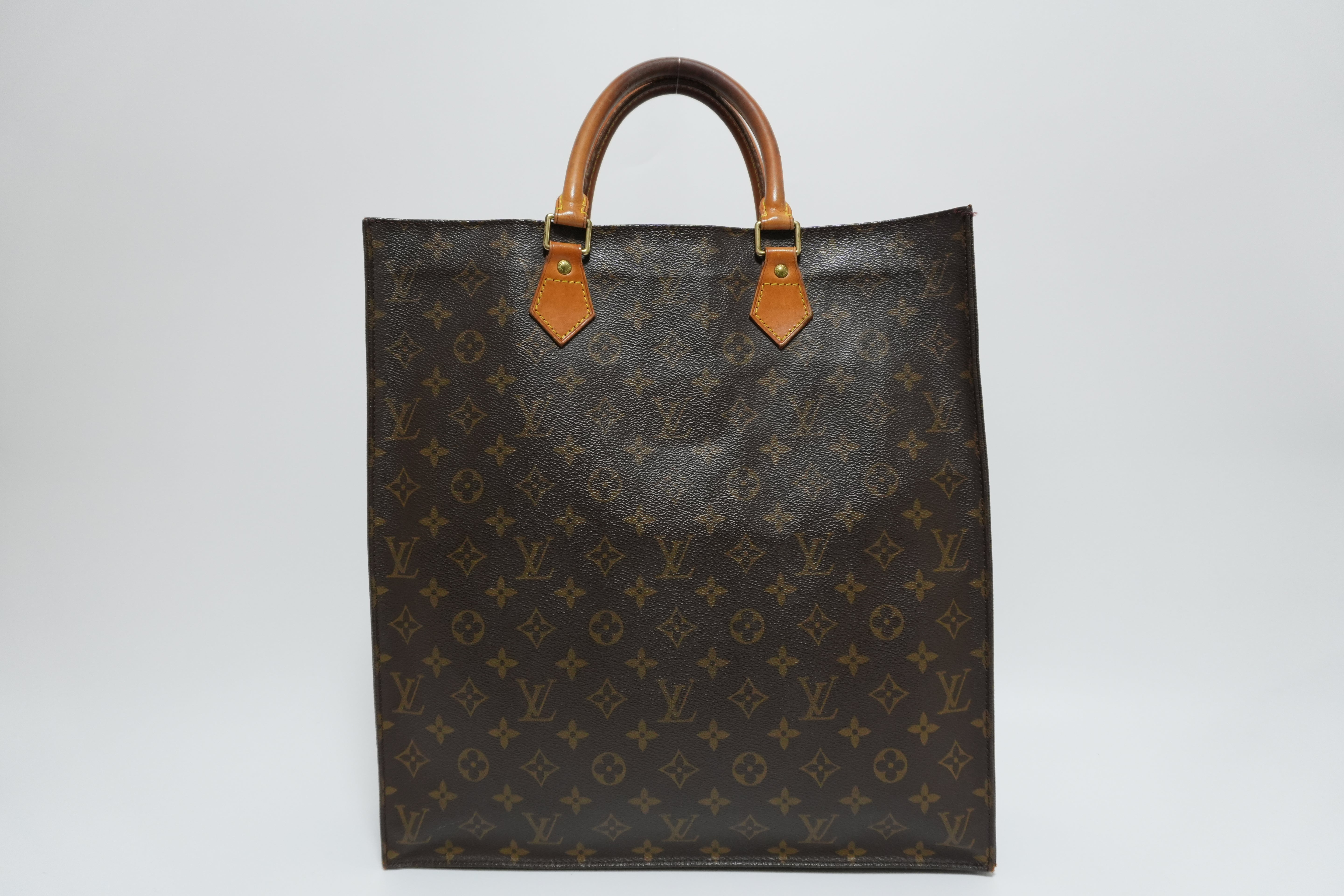 Louis Vuitton Monogram Sac Plat Handbag Used