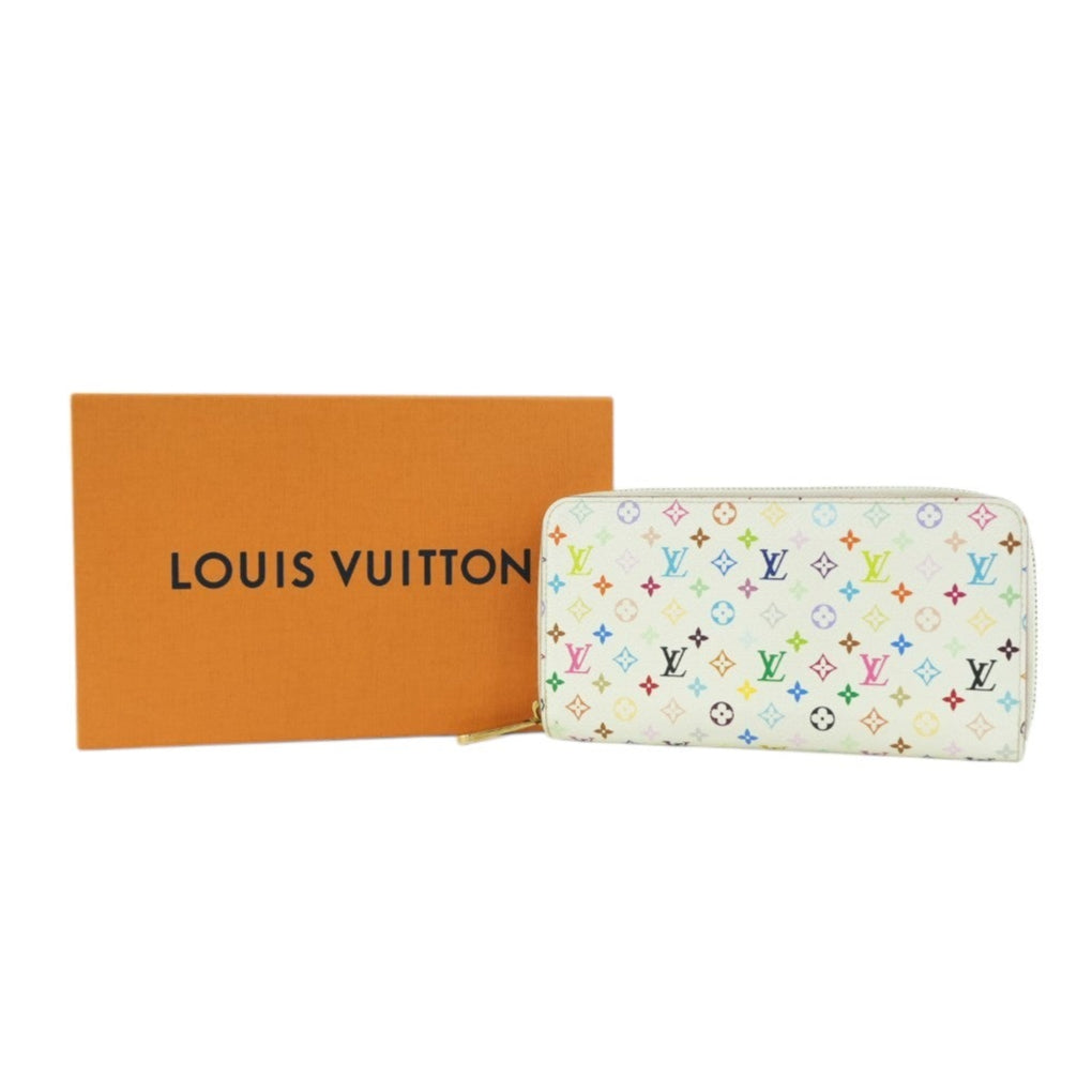Louis Vuitton Monogram Multicolore Zippy Wallet White Used