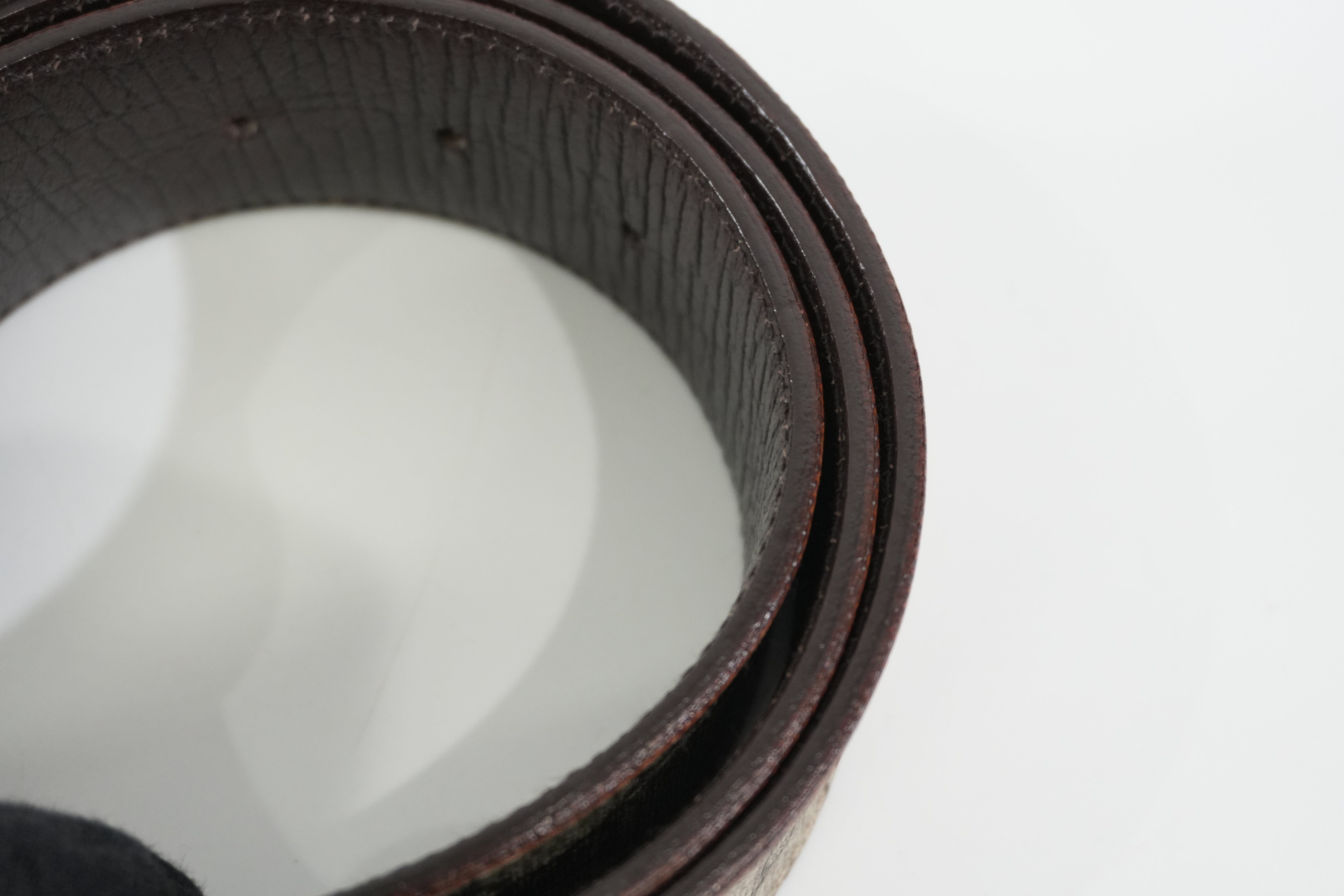 Pre-owned Gucci Guccisima Belt Size 85 Brown