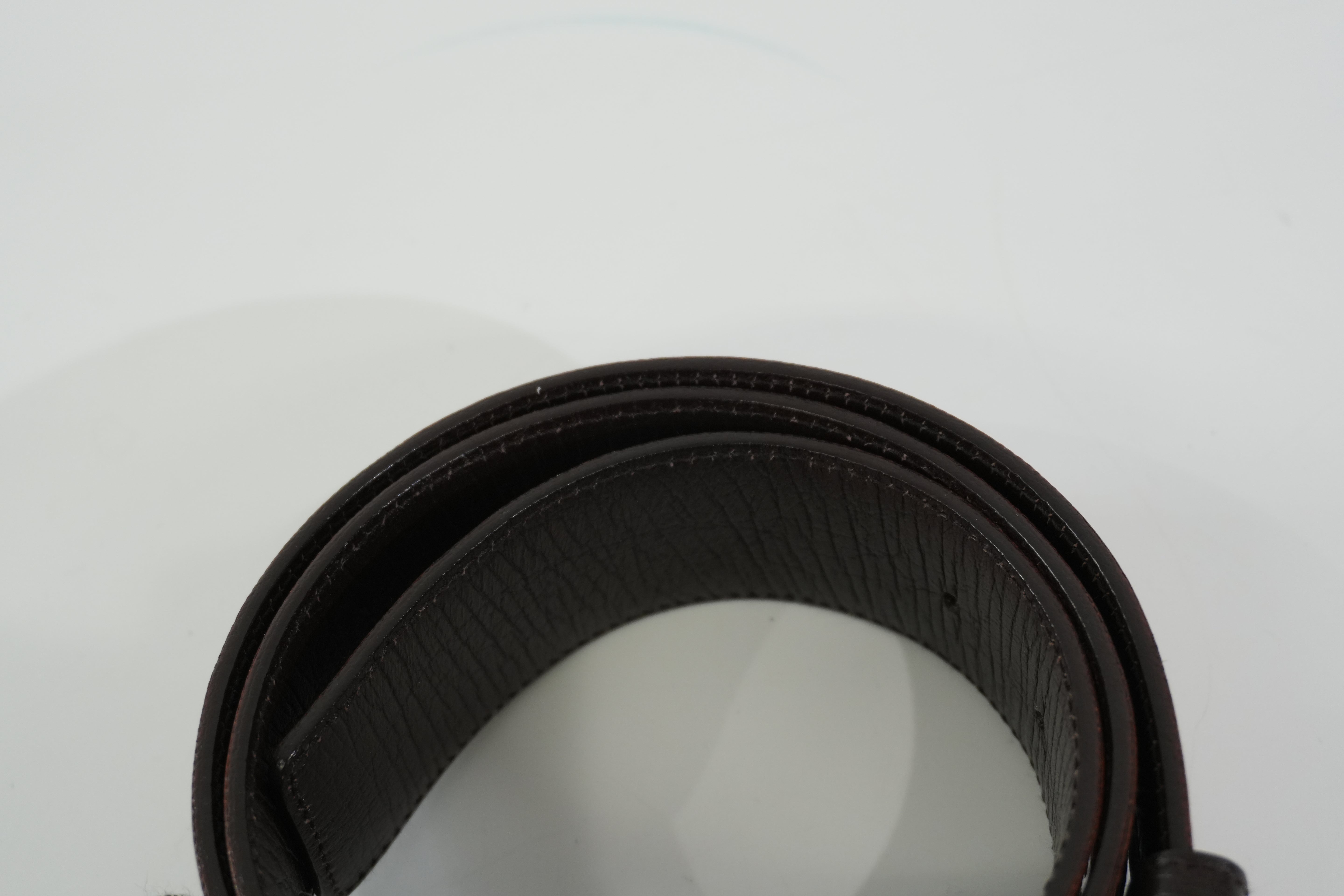 Pre-owned Gucci Guccisima Belt Size 85 Brown