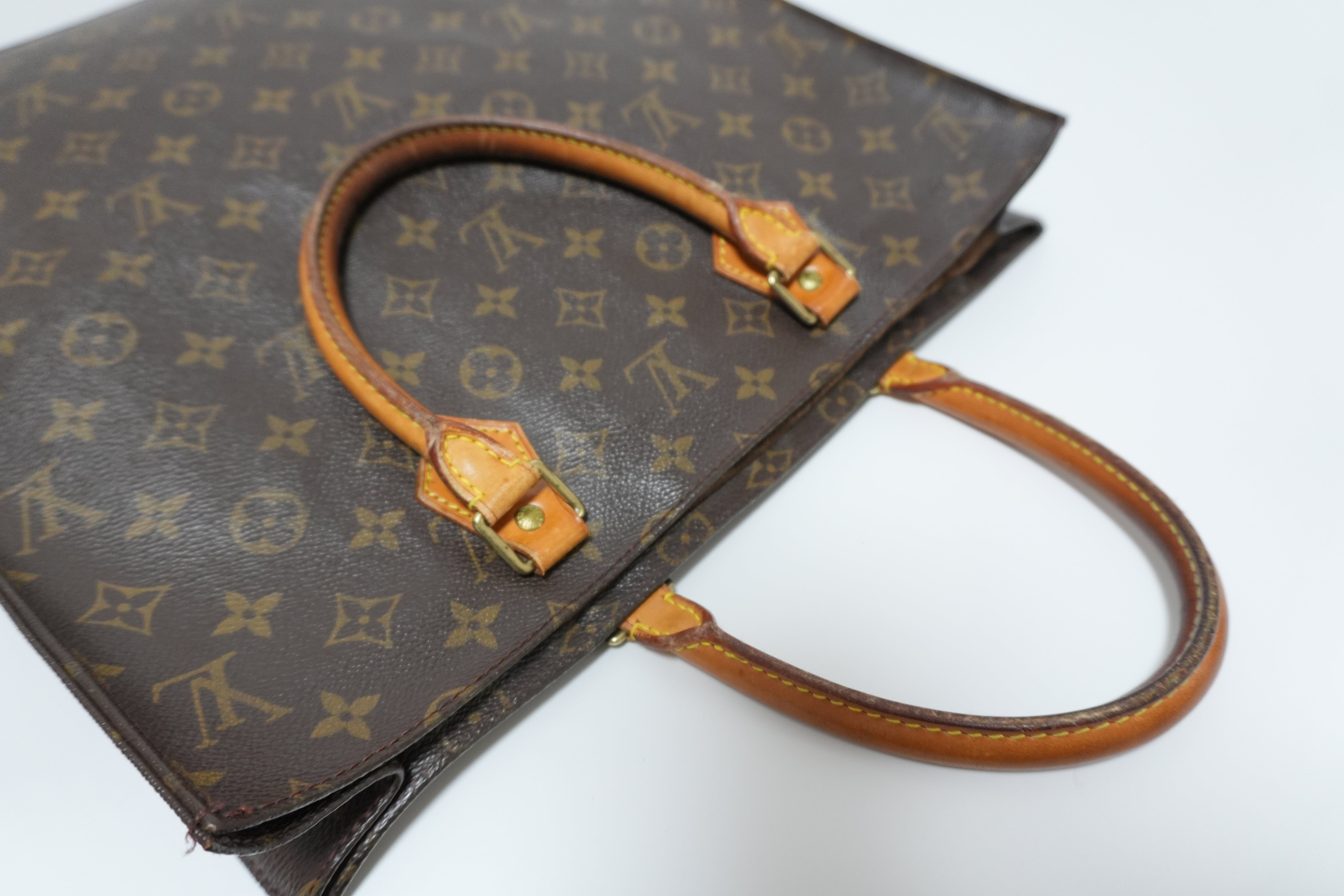 Louis Vuitton Monogram Sac Plat Handbag Used