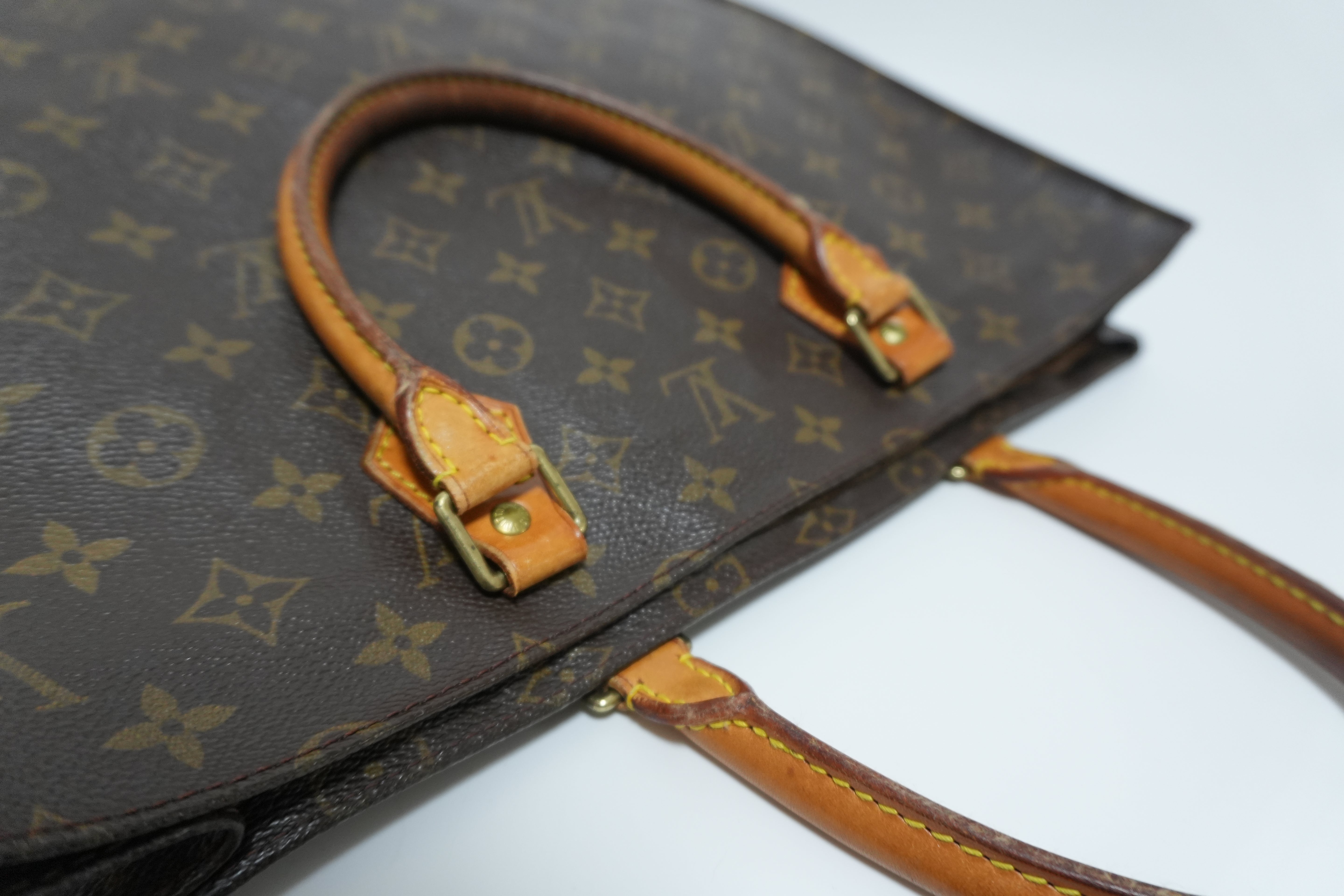 Louis Vuitton Monogram Sac Plat Handbag Used