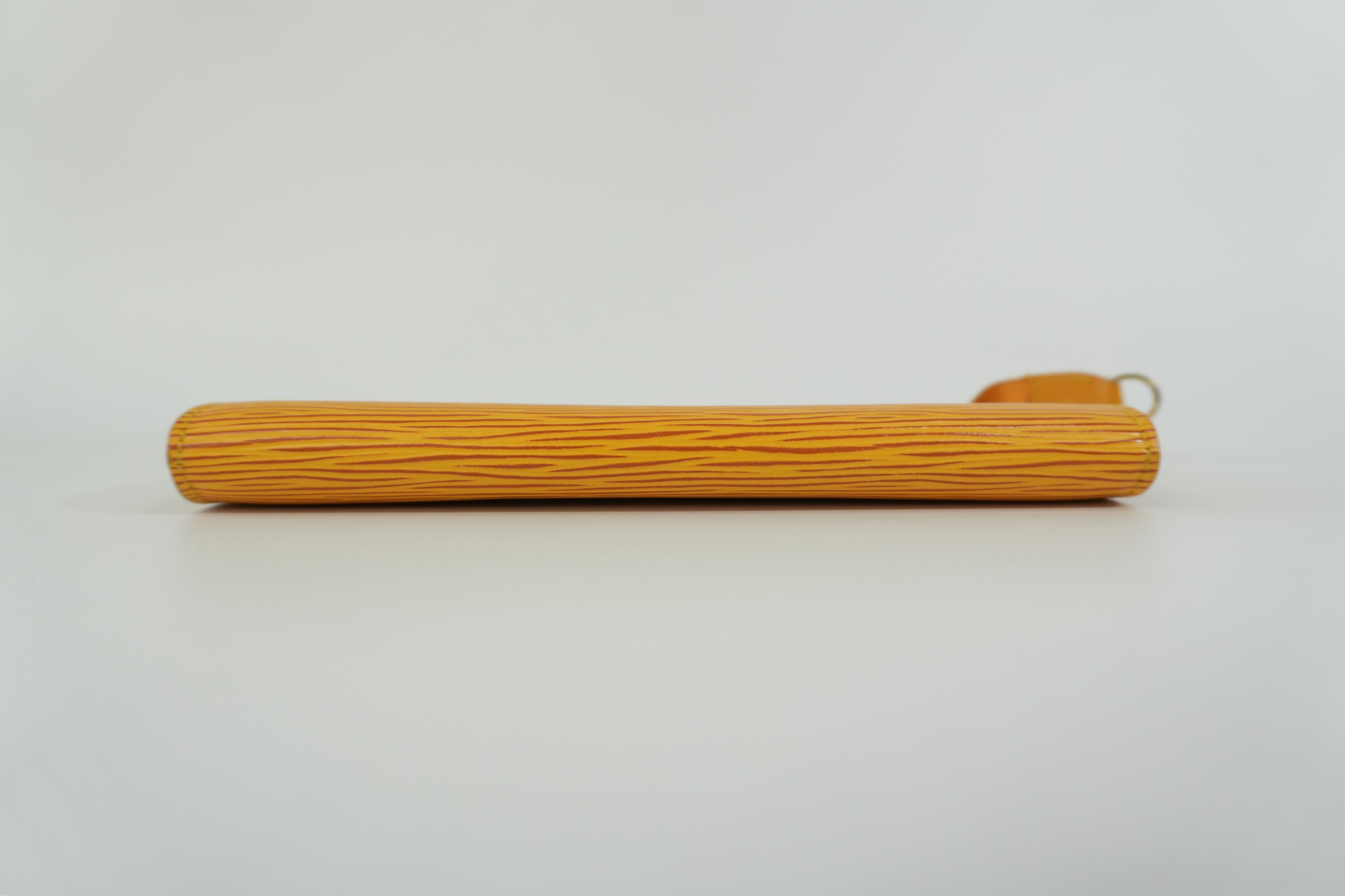 Pre-owned Louis Vuitton Epi Pochette Accessories without Strap Yellow