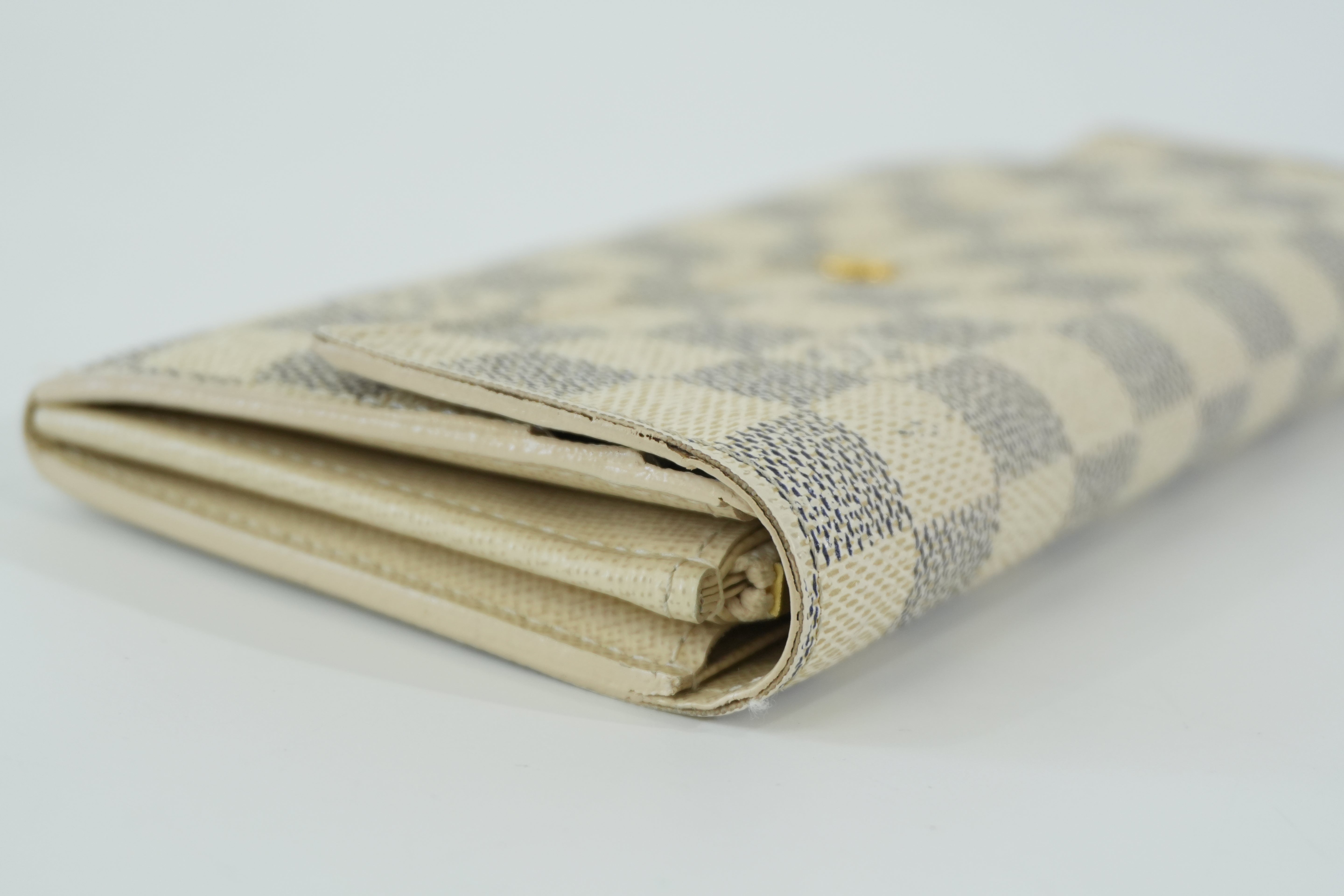 Pre-owned Louis Vuitton Damier Azur Sarah Wallet