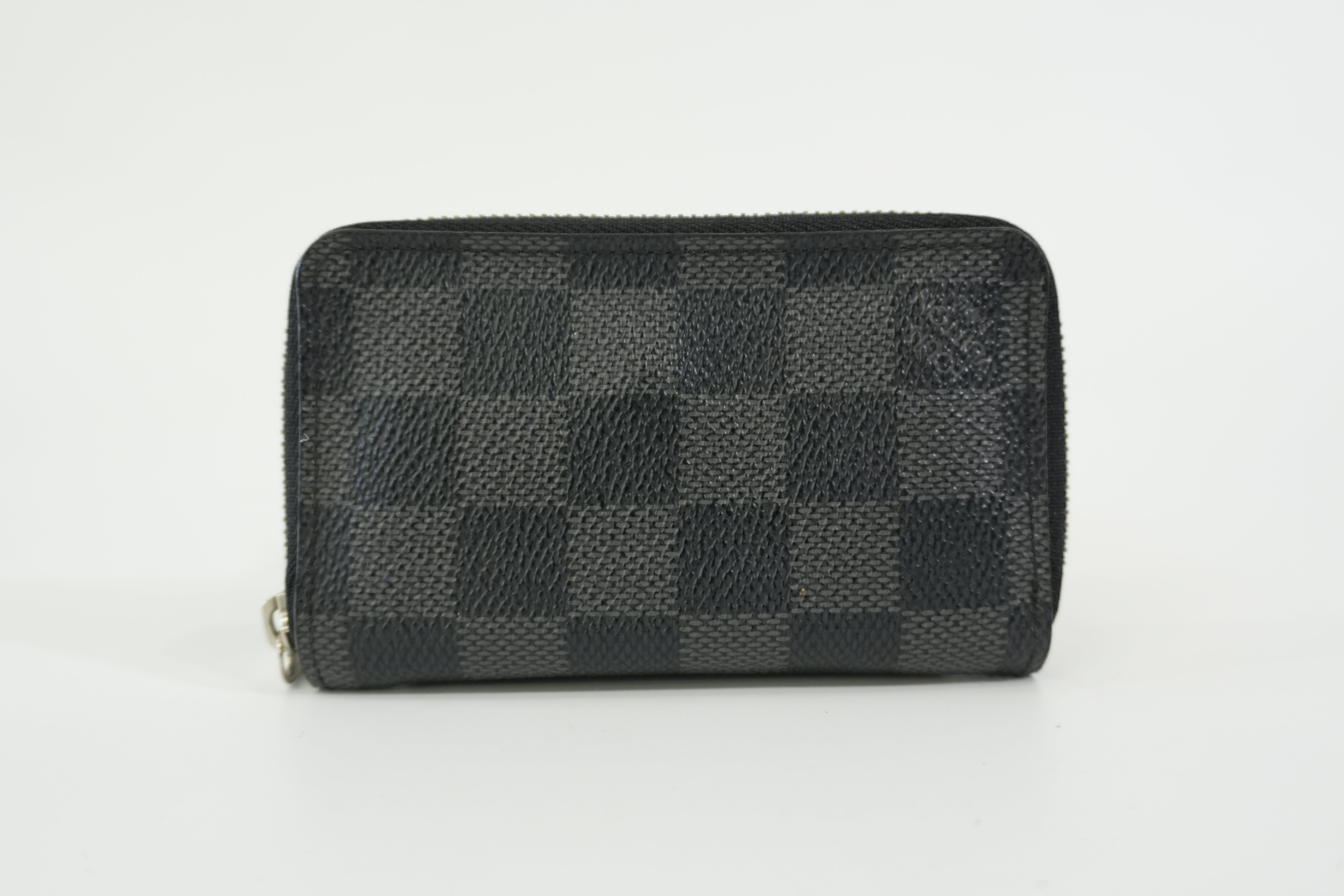 Pre-owned Louis Vuitton Damier Graphite Zippy Card Case