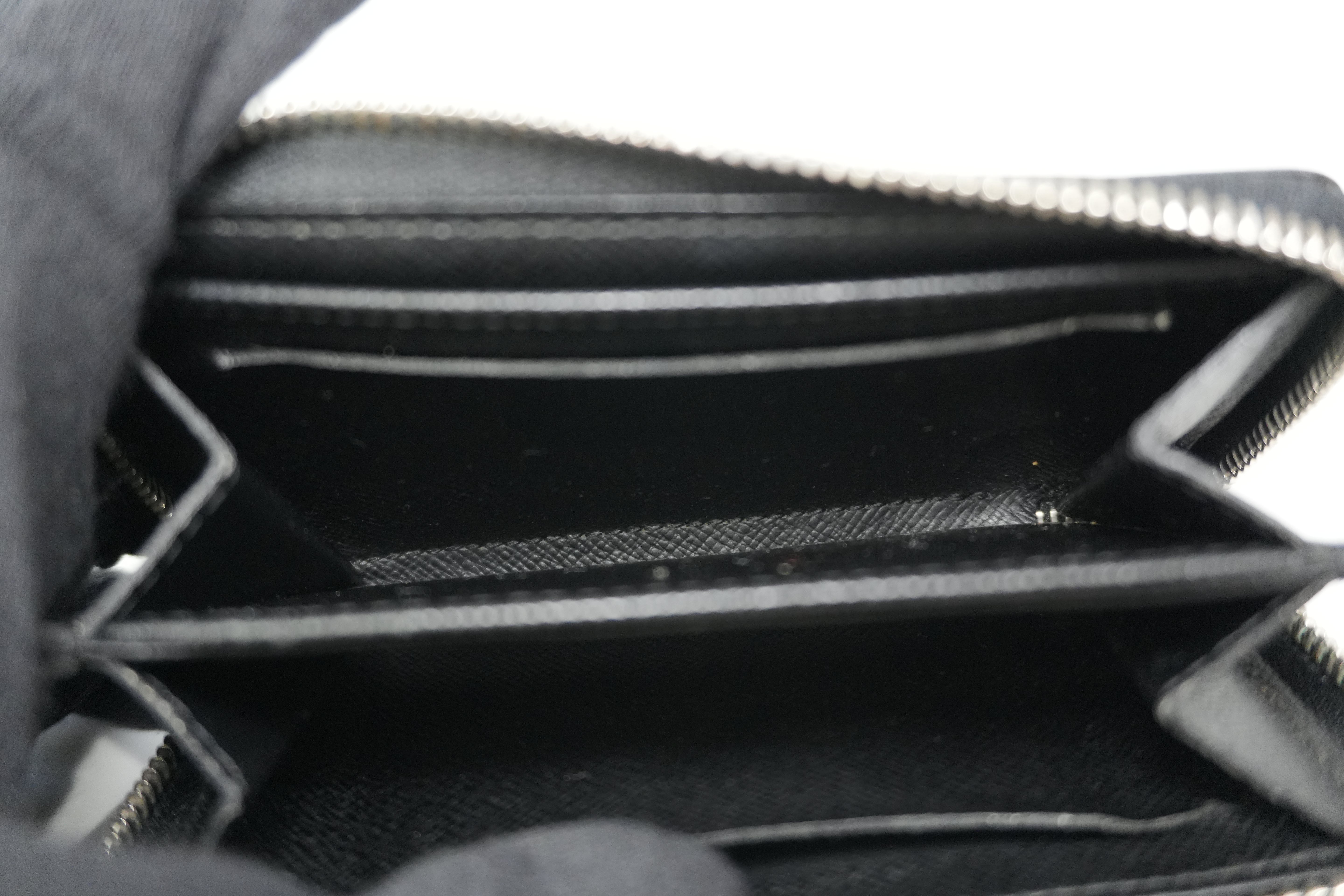 Pre-owned Louis Vuitton Damier Graphite Zippy Card Case