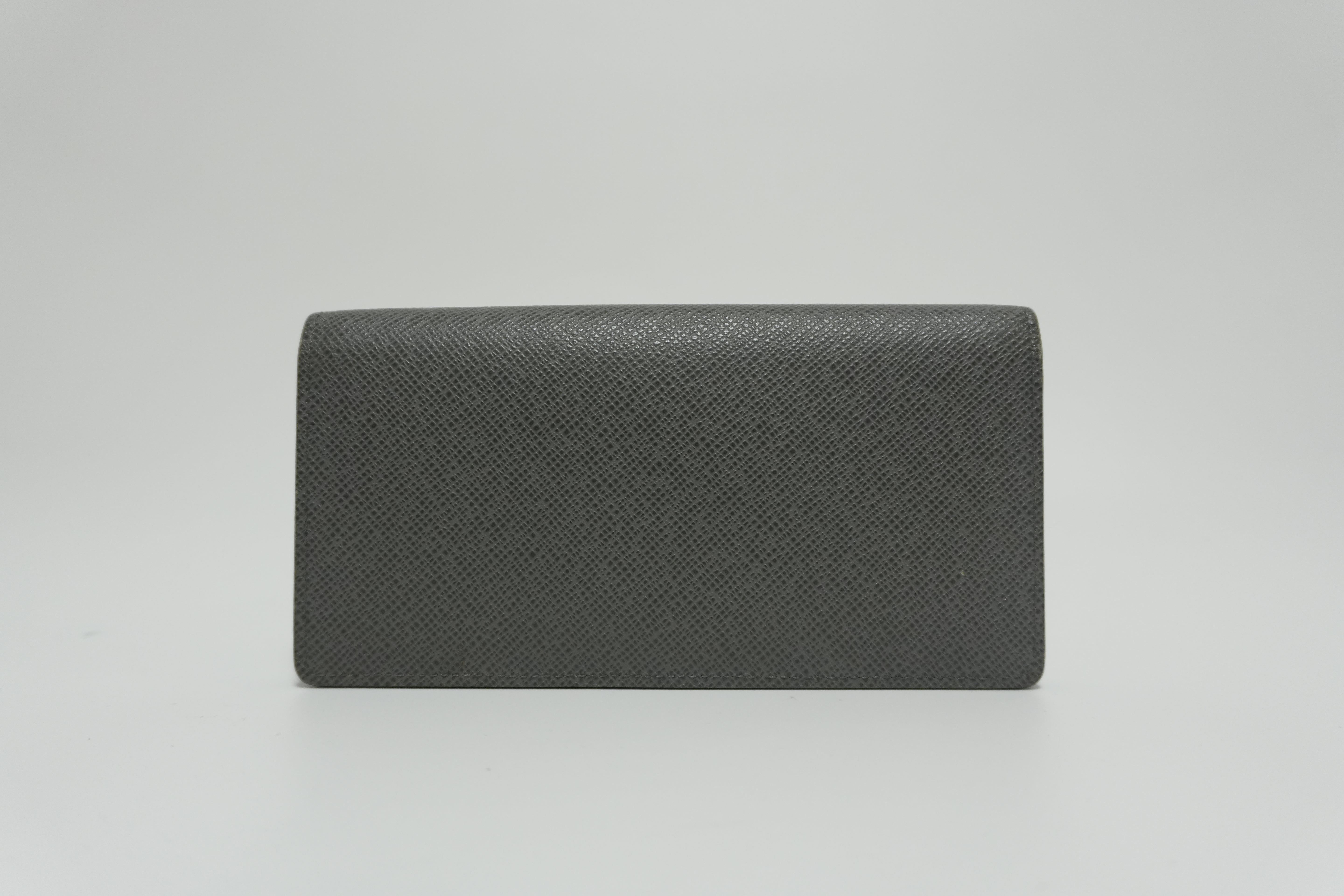 Louis Vuitton Taiga Portfolio Wallet Grey Used