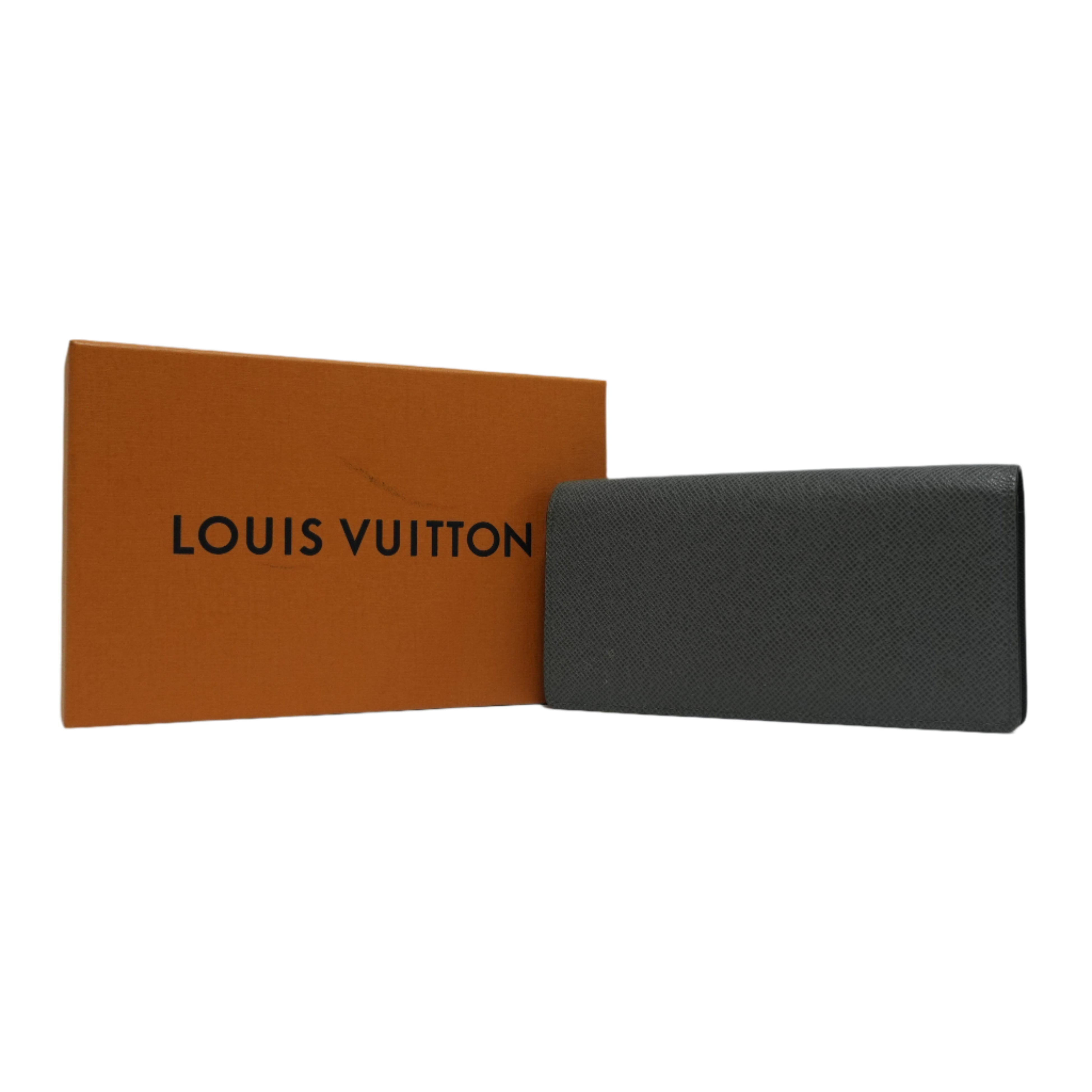 Louis Vuitton Taiga Portfolio Wallet Grey Used