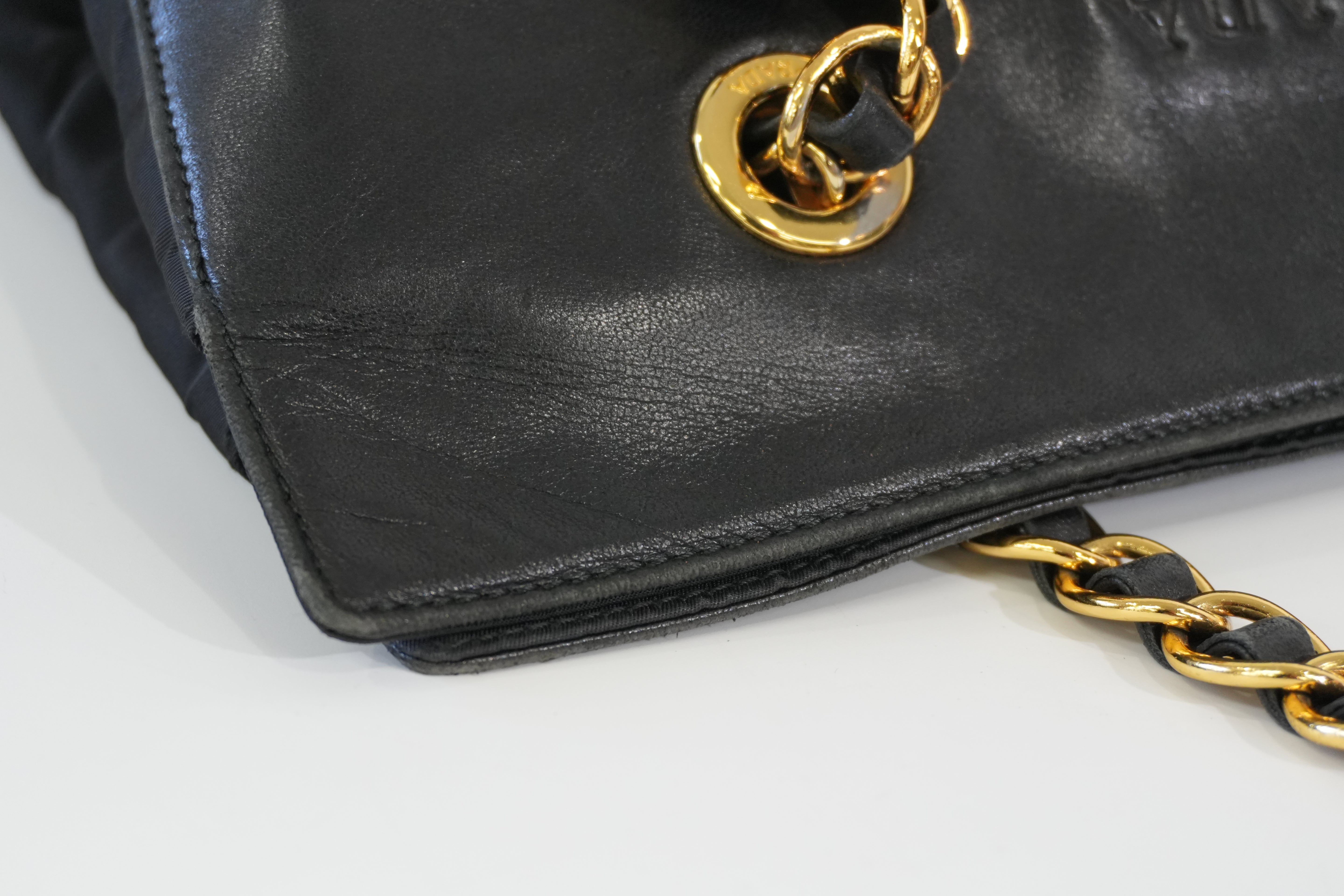 Pre-owned Prada Chain Shoulder Bag Black