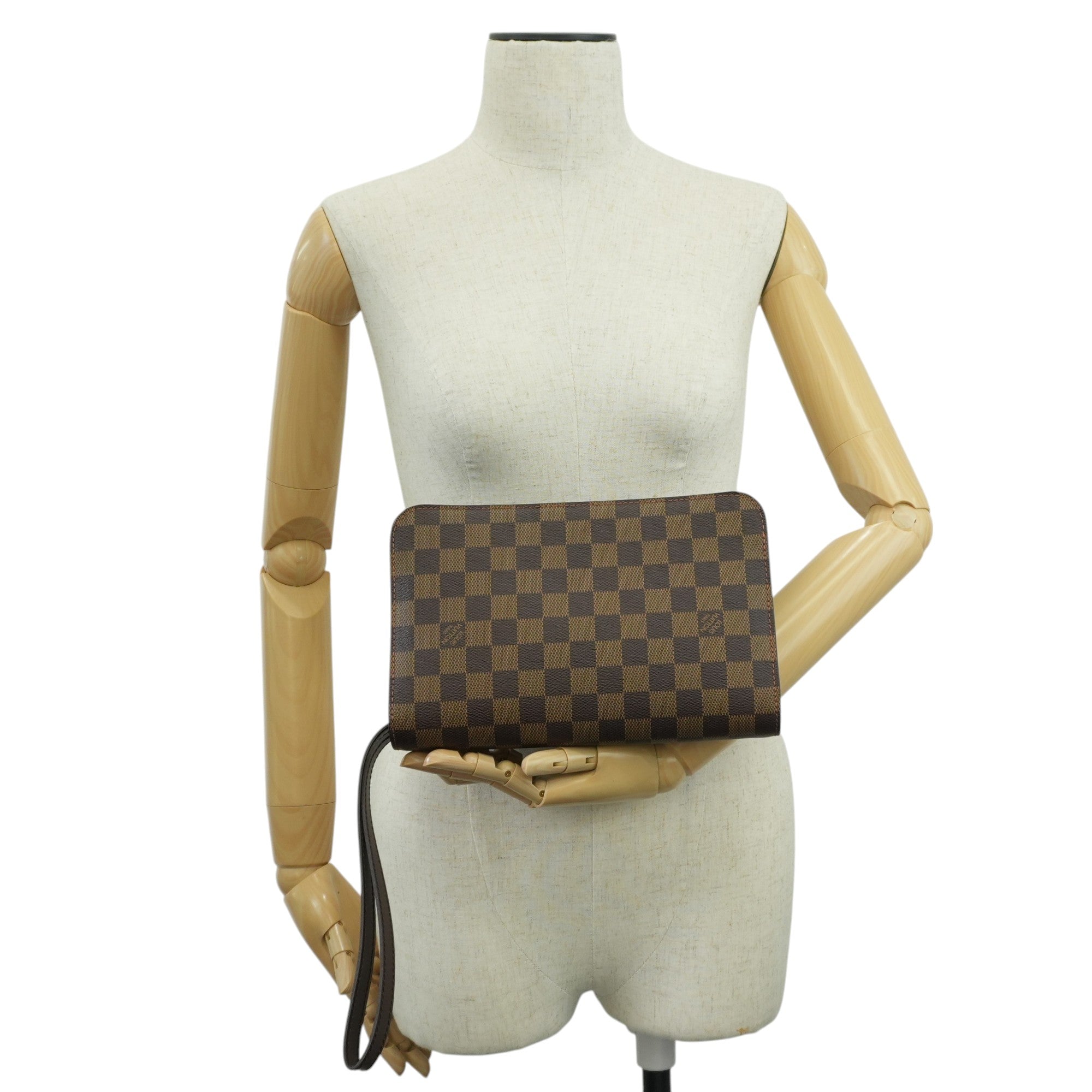 Louis Vuitton Damier Ebene Wrist Clutch Used