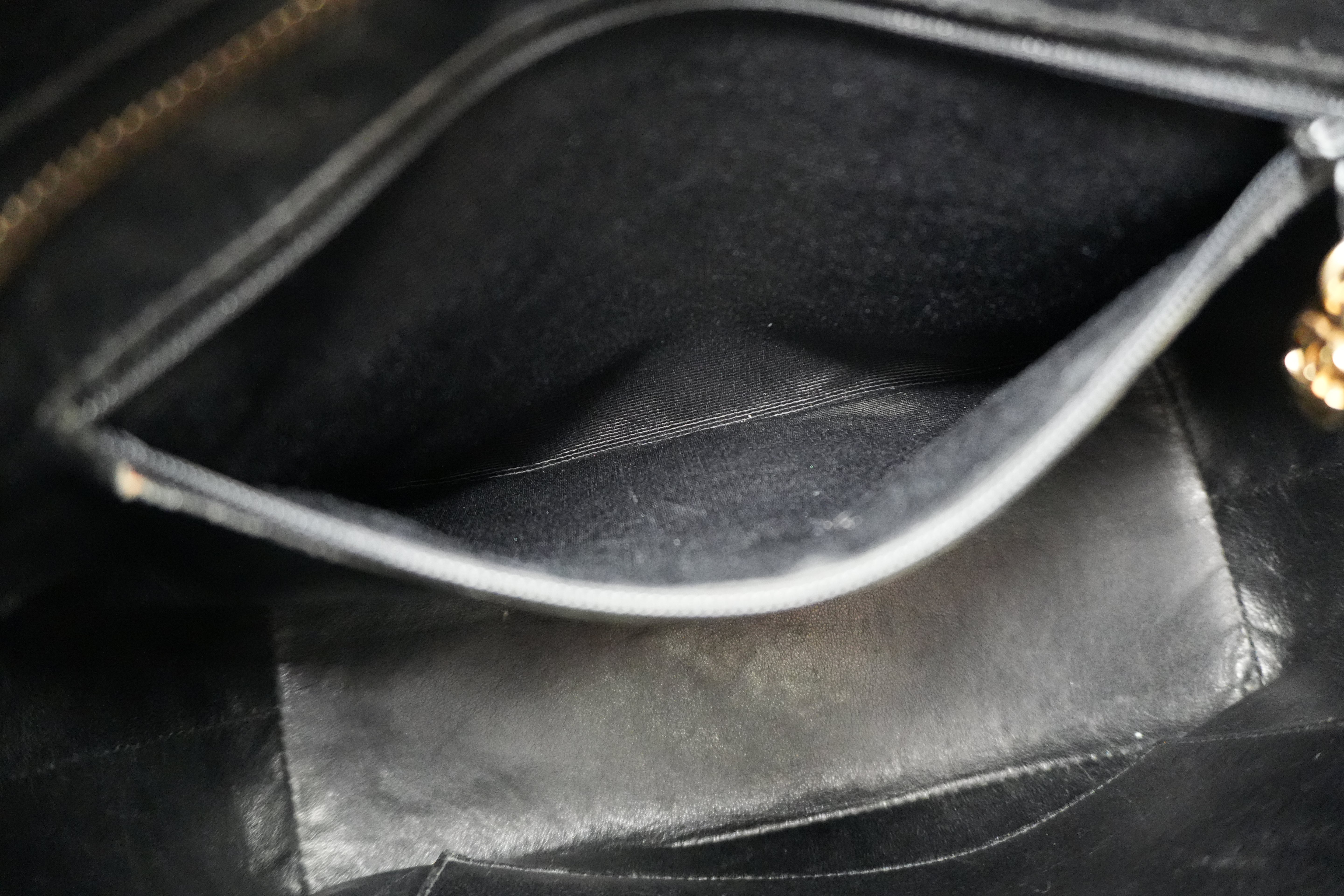 Pre-owned Chanel Medallion Tote Bag Black Gold Hardware