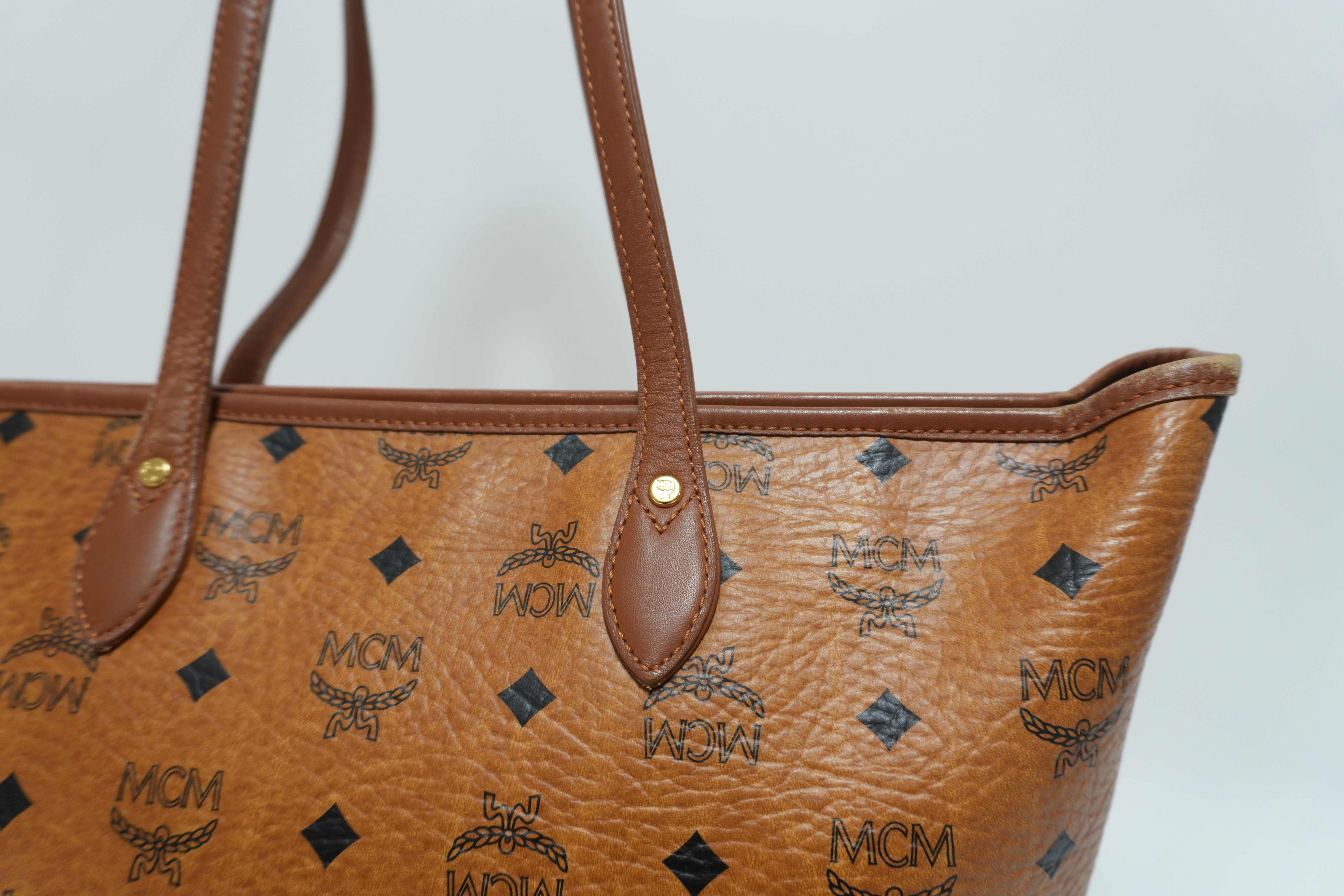 MCM Visetos Tote Bag Used