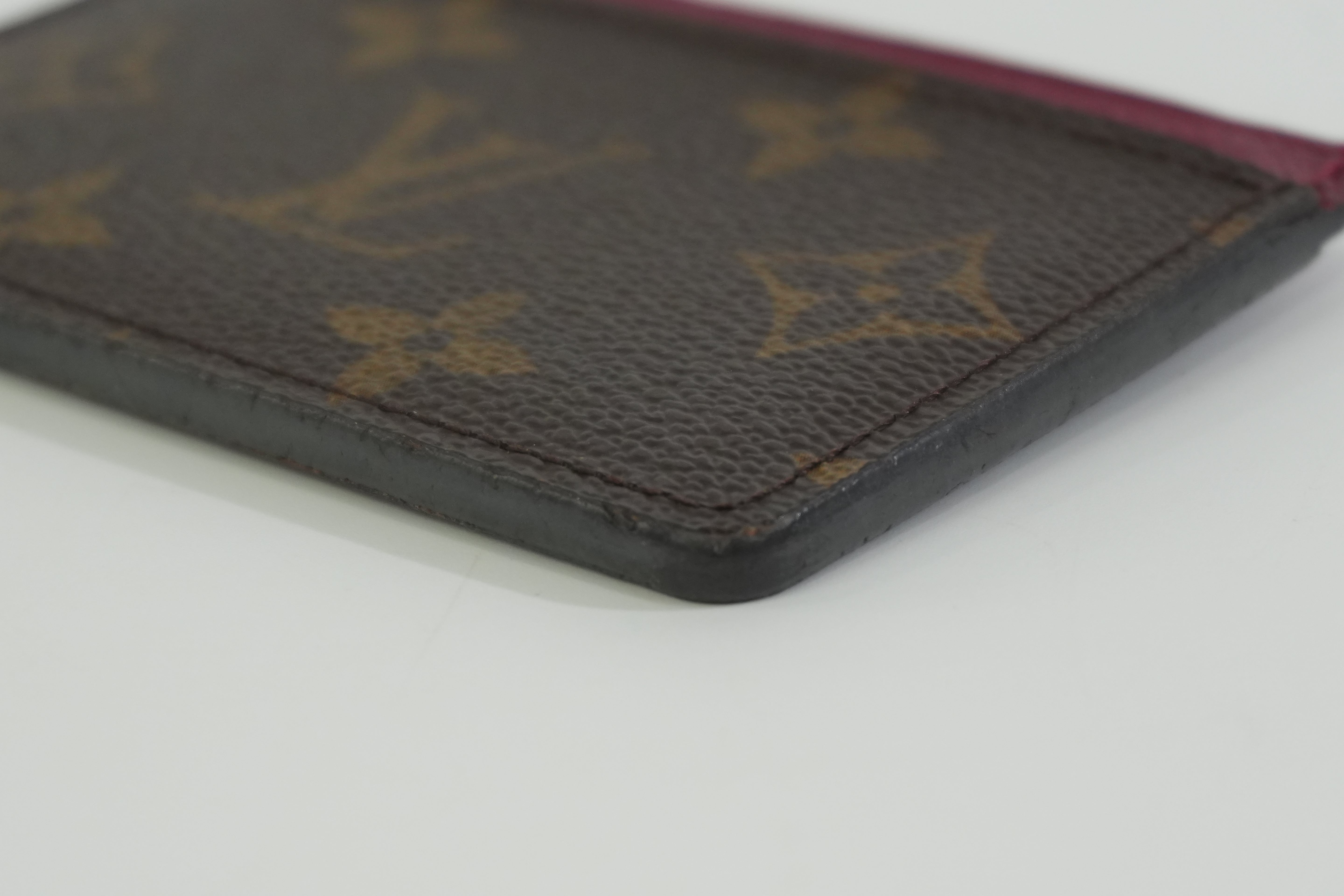 Pre-owned Louis Vuitton Monogram Card Case Rauge Fauviste