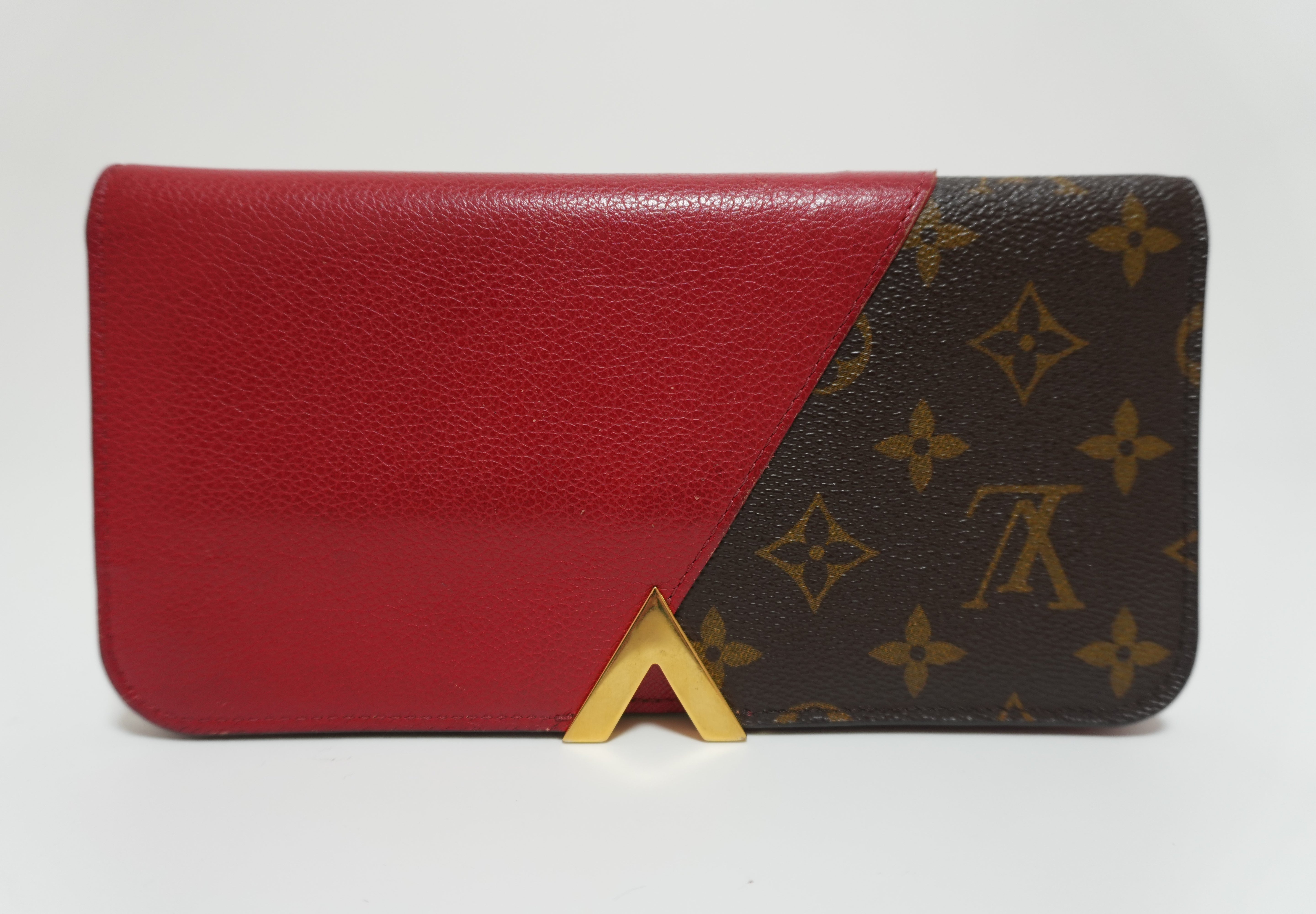 Louis Vuitton Monogram Kimono Wallet Red Used