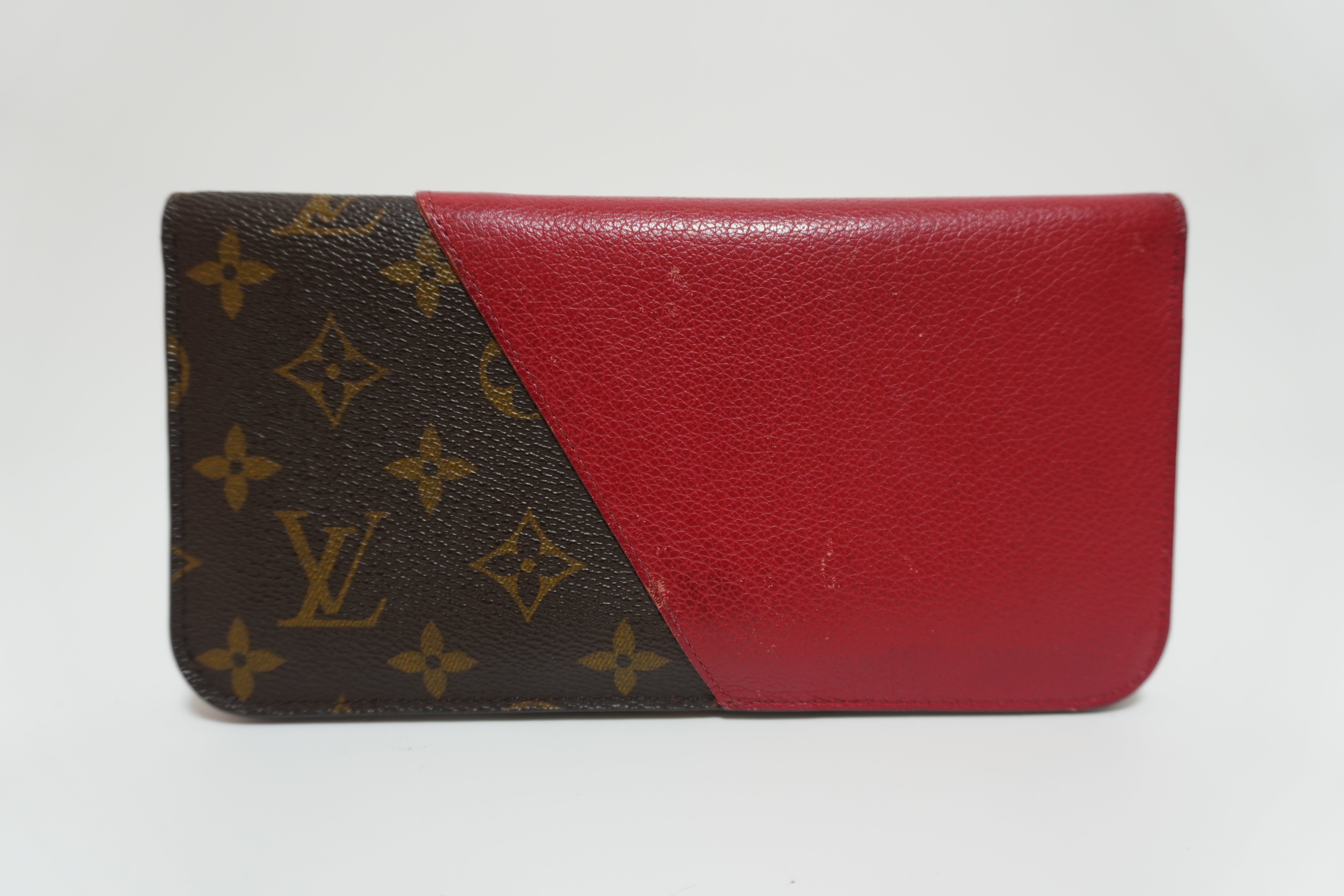 Louis Vuitton Monogram Kimono Wallet Red Used