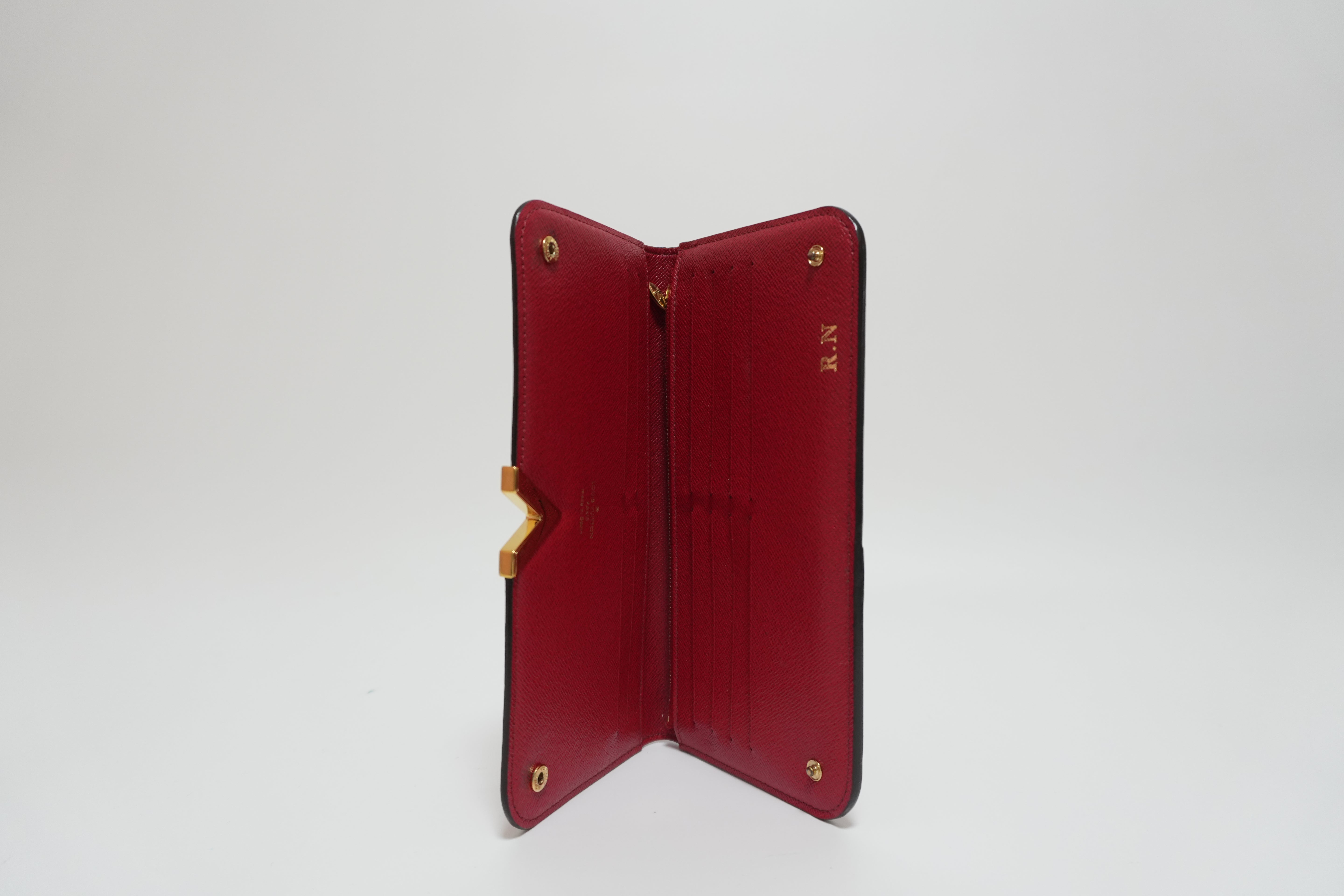 Louis Vuitton Monogram Kimono Wallet Red Used